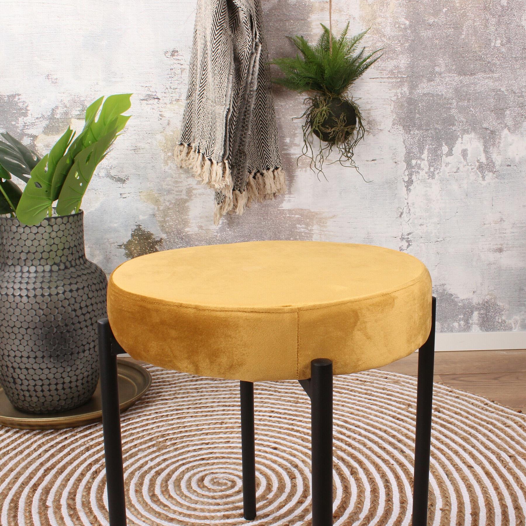 DS4U Mika velvet kruk goud