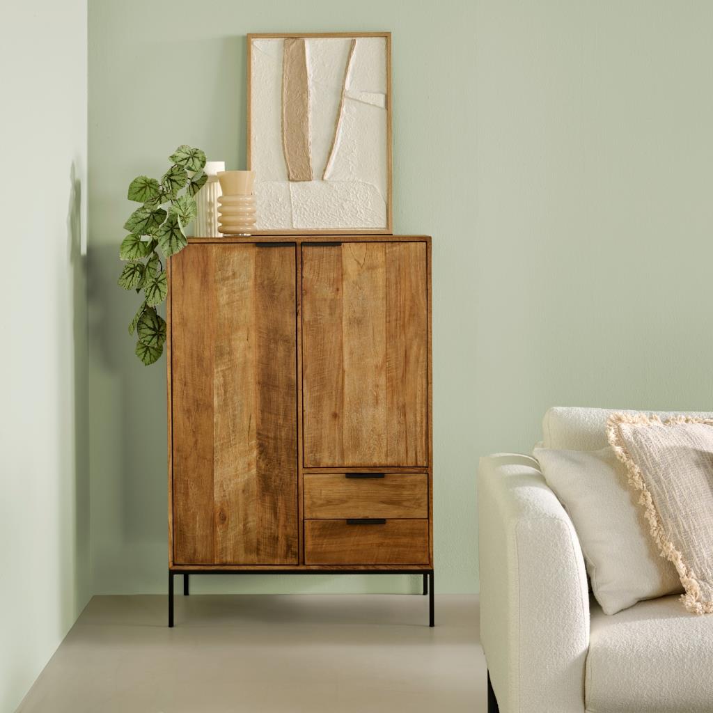 HD Collection Wanddeco D Abstract - Beige|Hout - Naturel|Wit - Papier