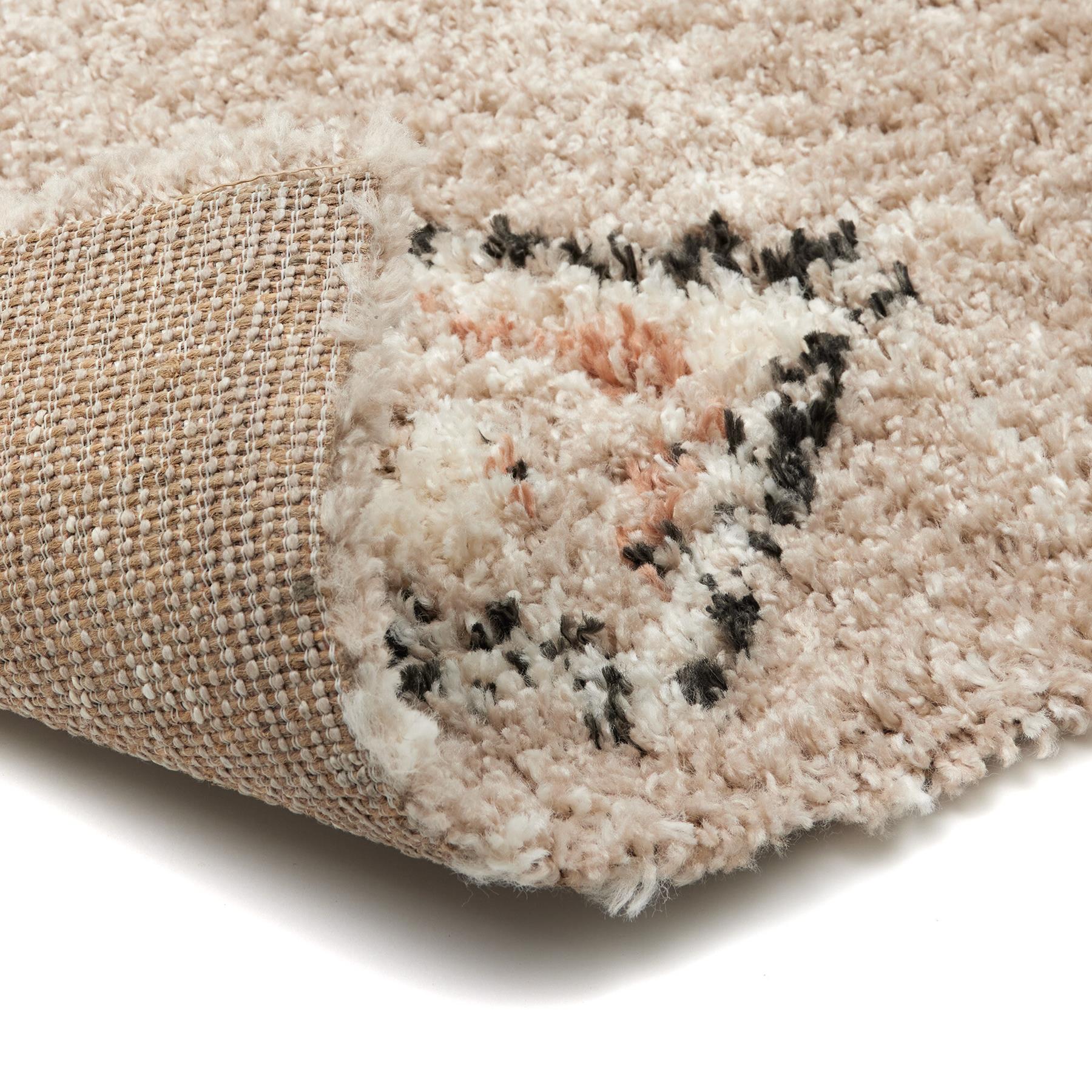 Berber Hoogpolig Vloerkleed Ikat Grijs|Beige