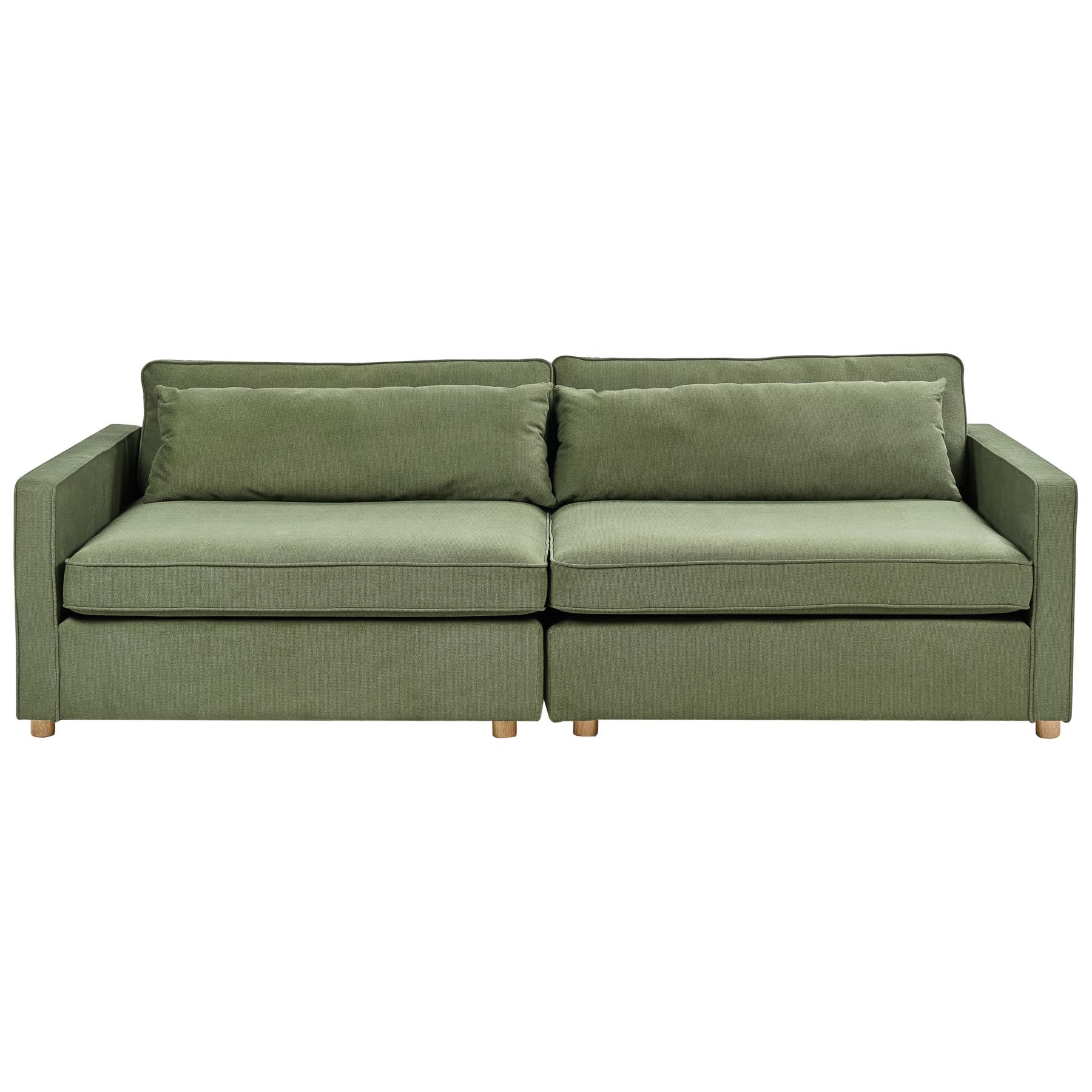 Beliani - VINSTRA - Driezitsbank - Groen - Polyester
