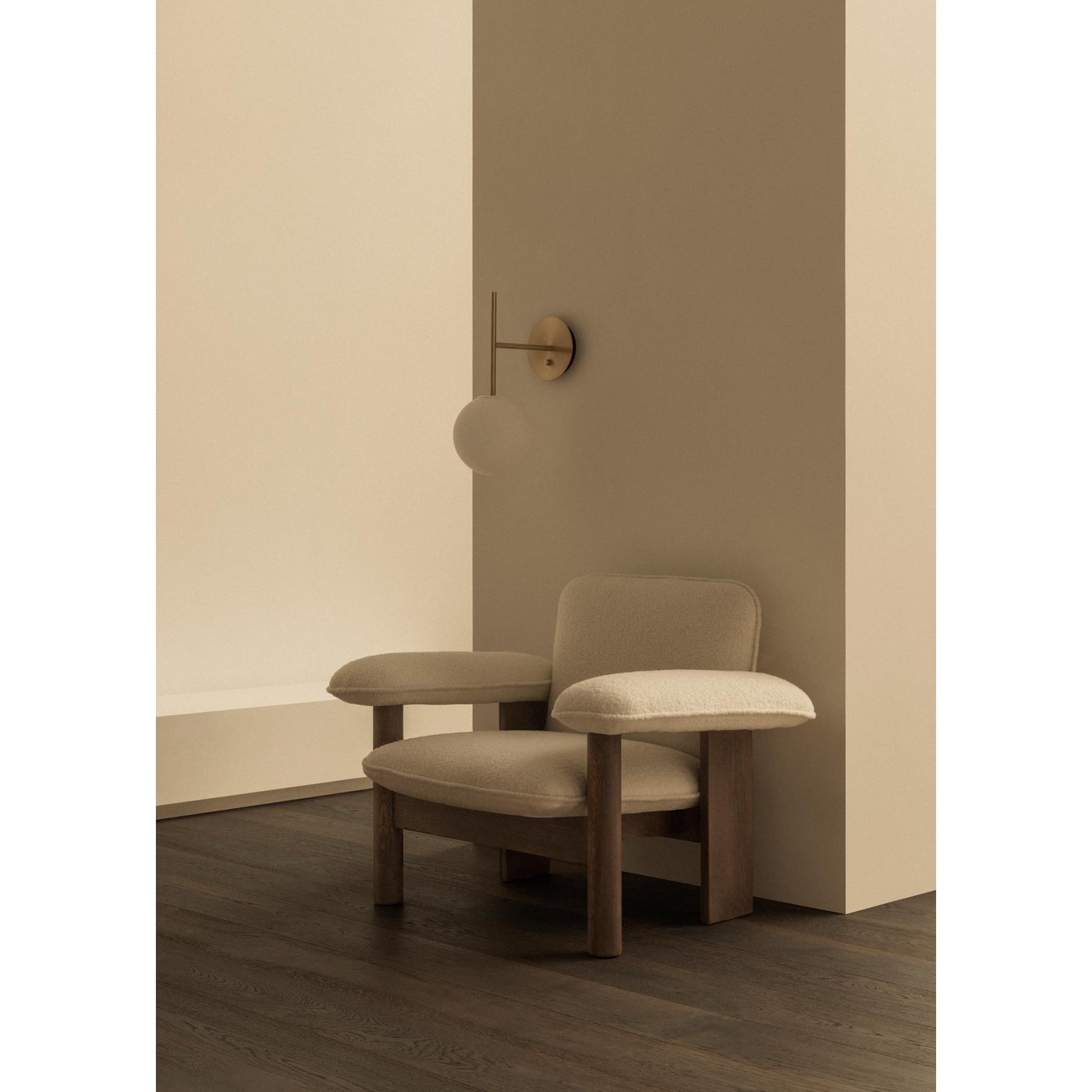 Audo Copenhagen Brasilia Low Back fauteuil donker eiken Sheepskin