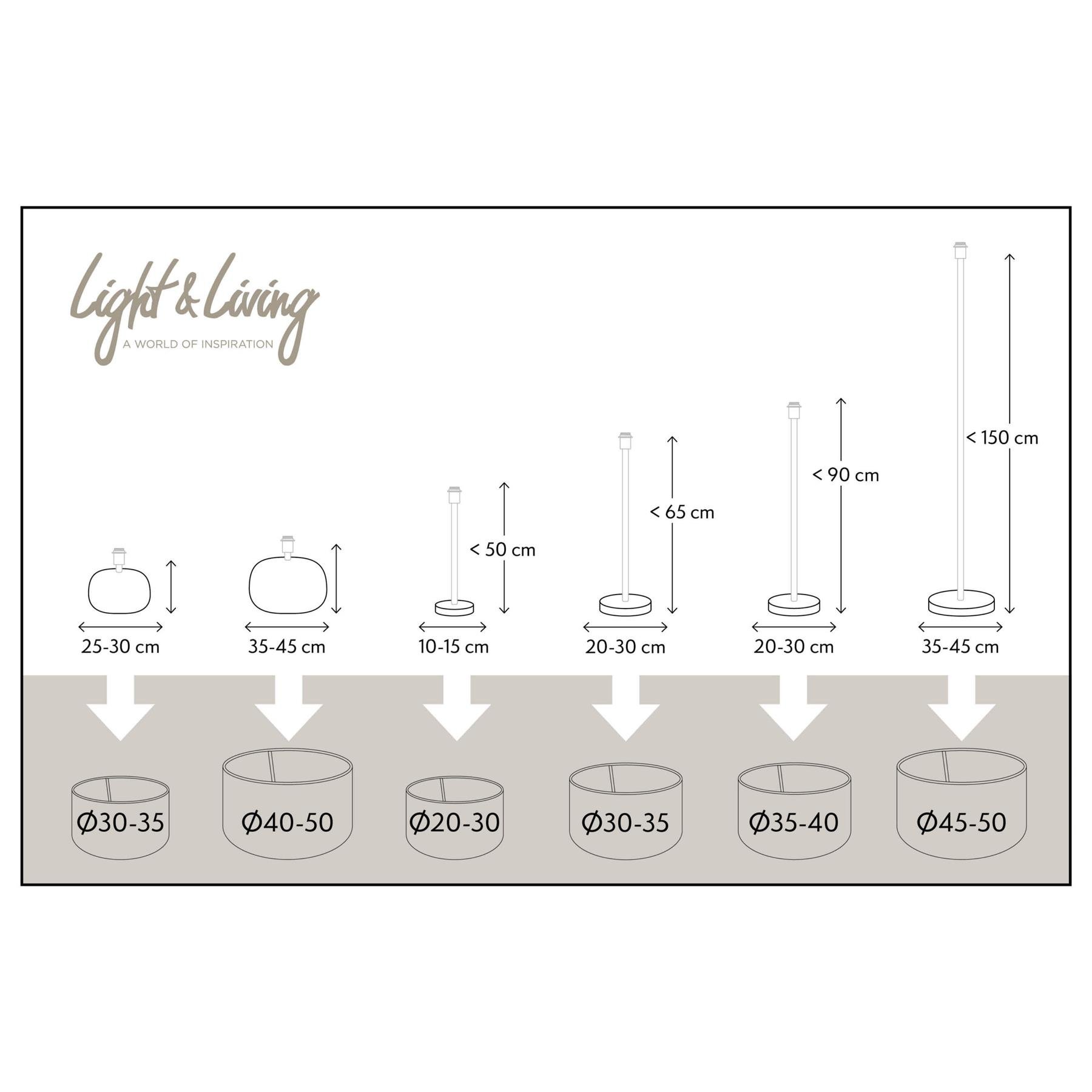 Light & Living Cilinder Lampenkap Livigno - Eiwit - Ø40x30cm