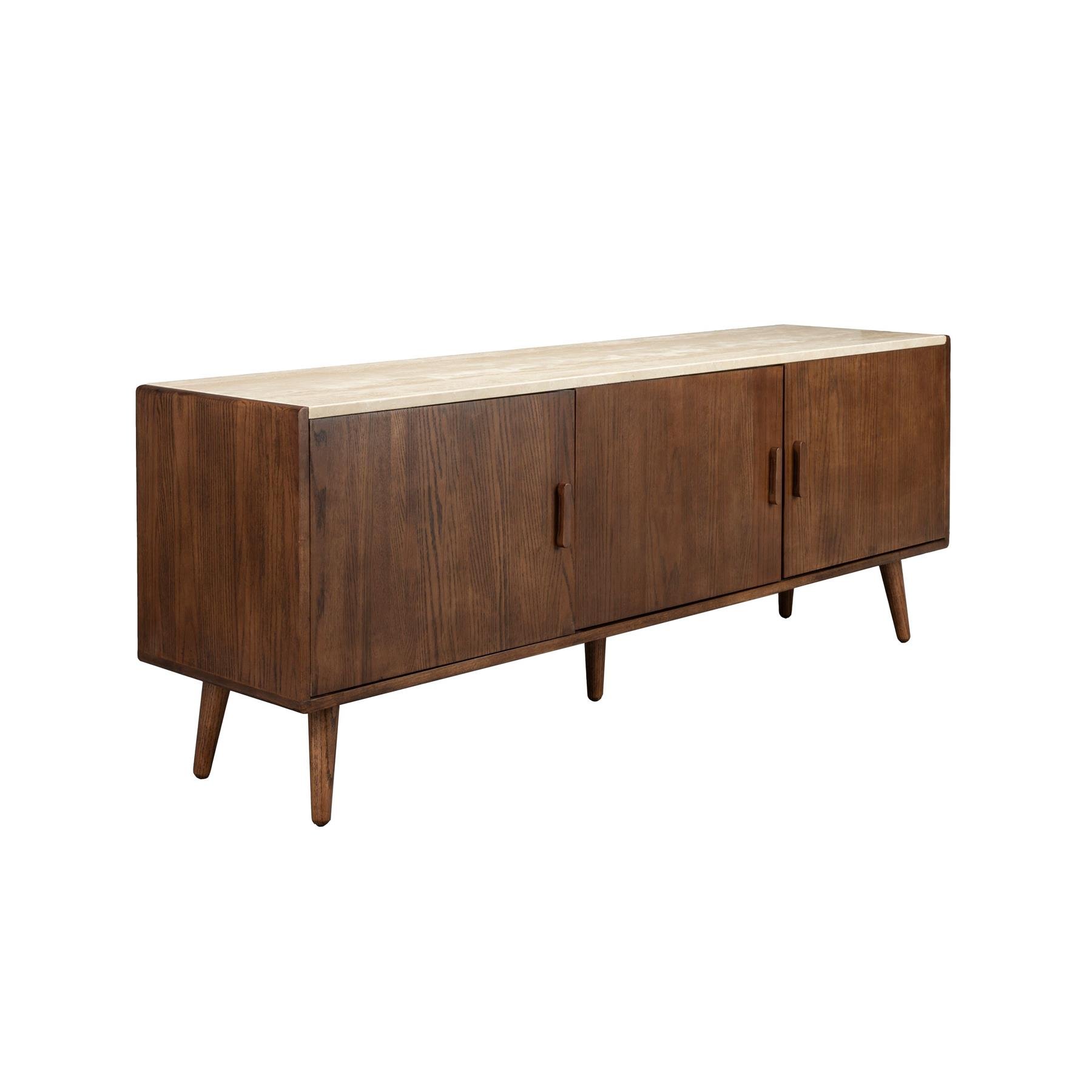 Dutchbone Arda Dressoir - Travertin - Walnoot