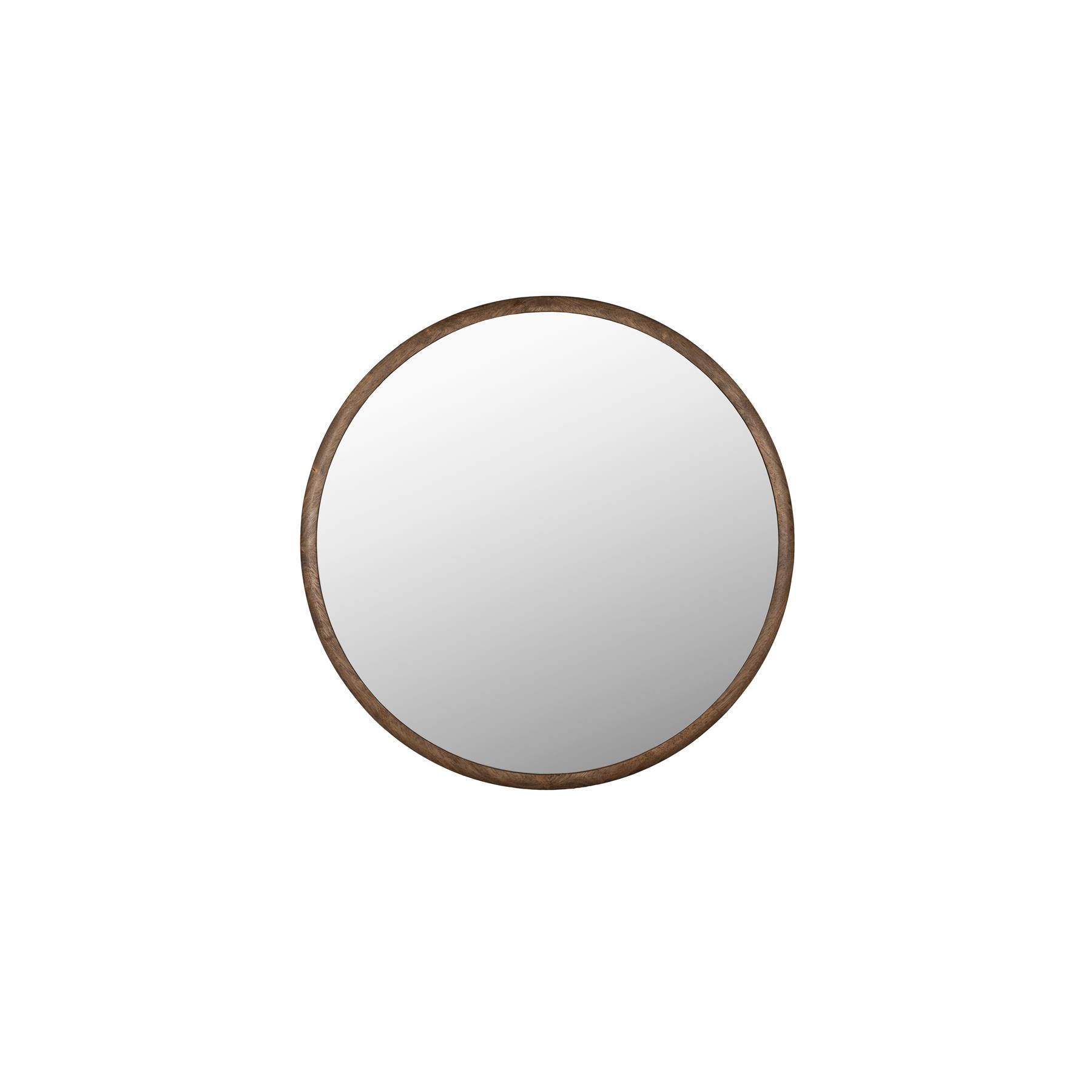 Dutchbone Gale Spiegel| Wandspiegel Rond 80 cm Hout - Bruin