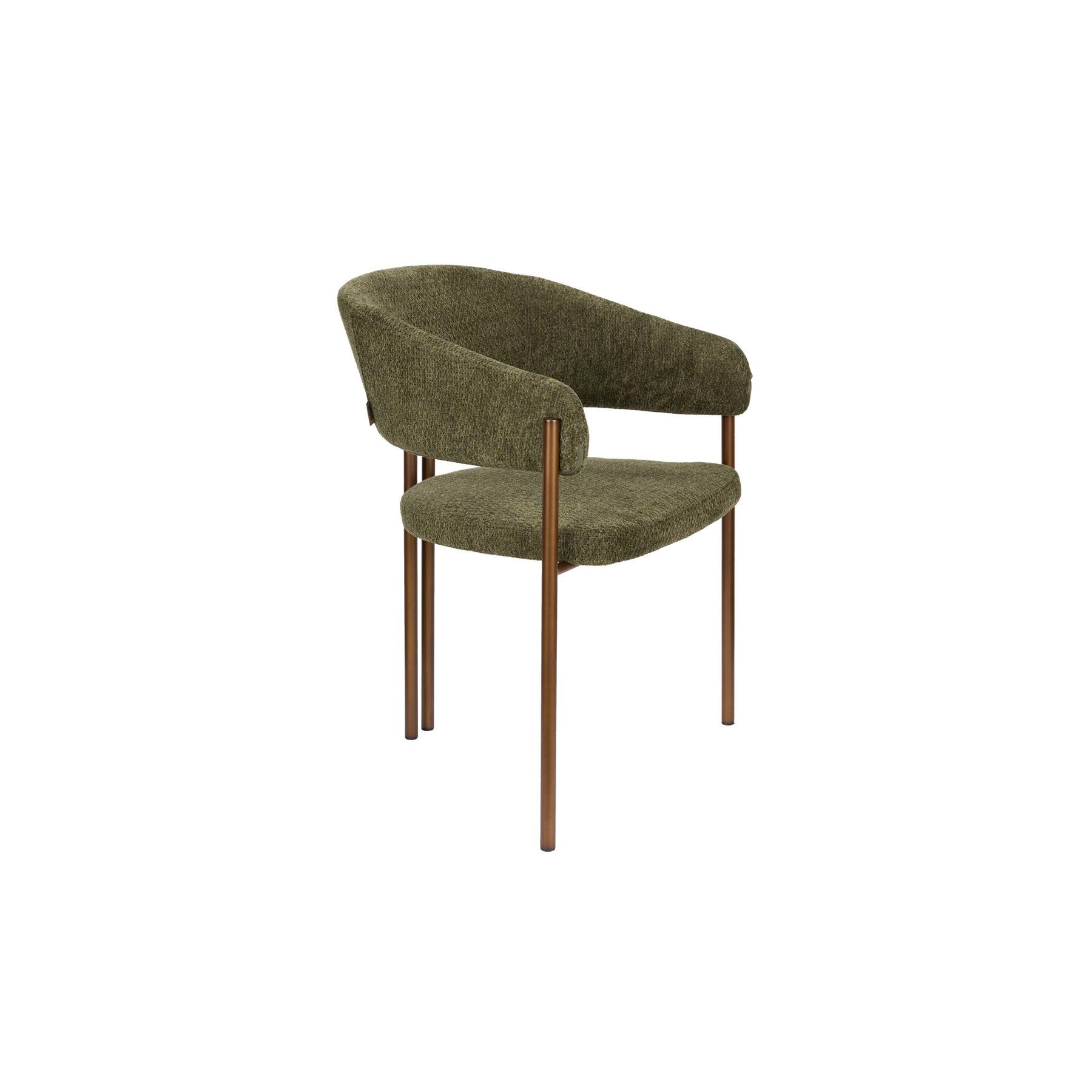 Dutchbone Naida Eetkamerstoelen Groen - Set van 2