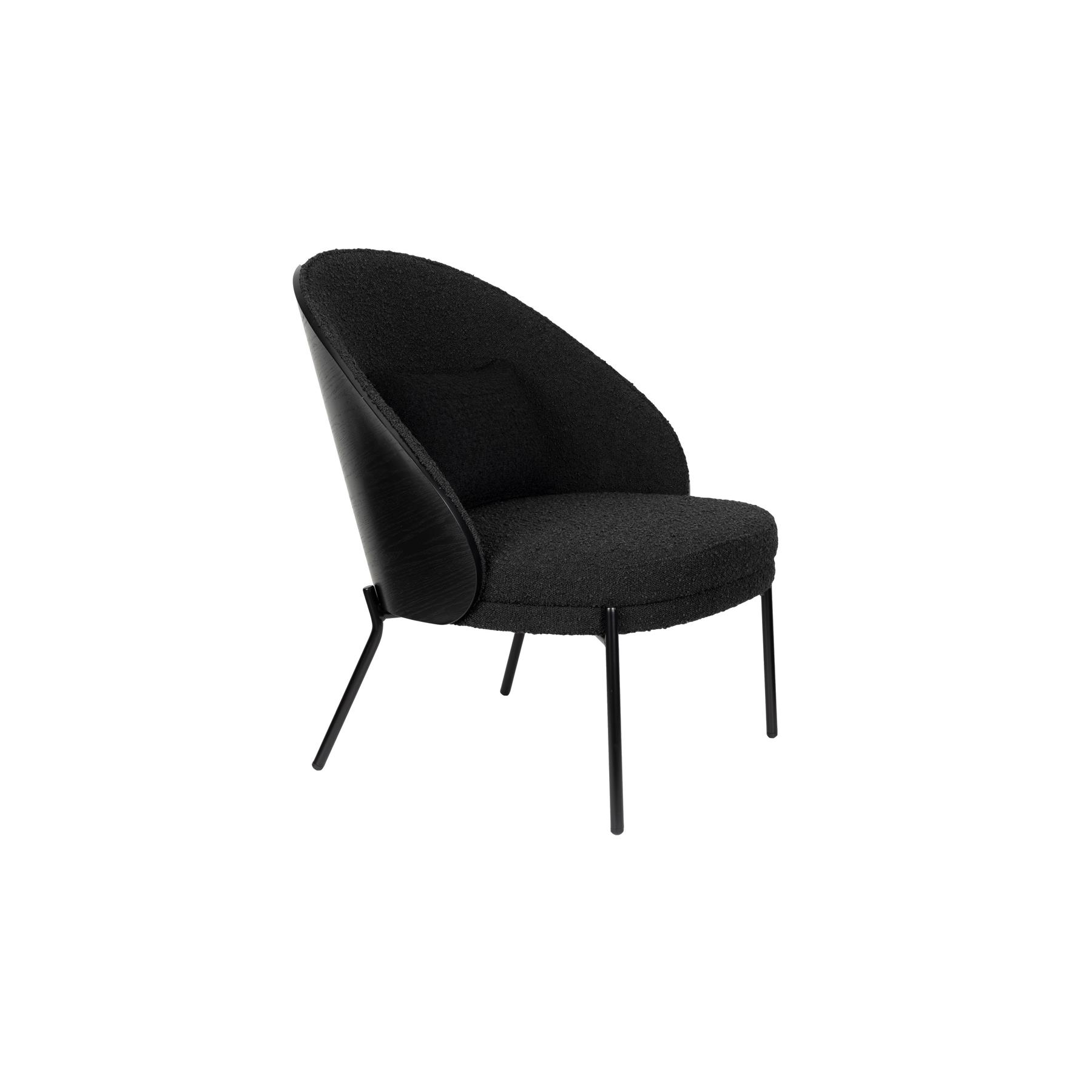Dutchbone Rodin Fauteuil Bouclé Black - Beige