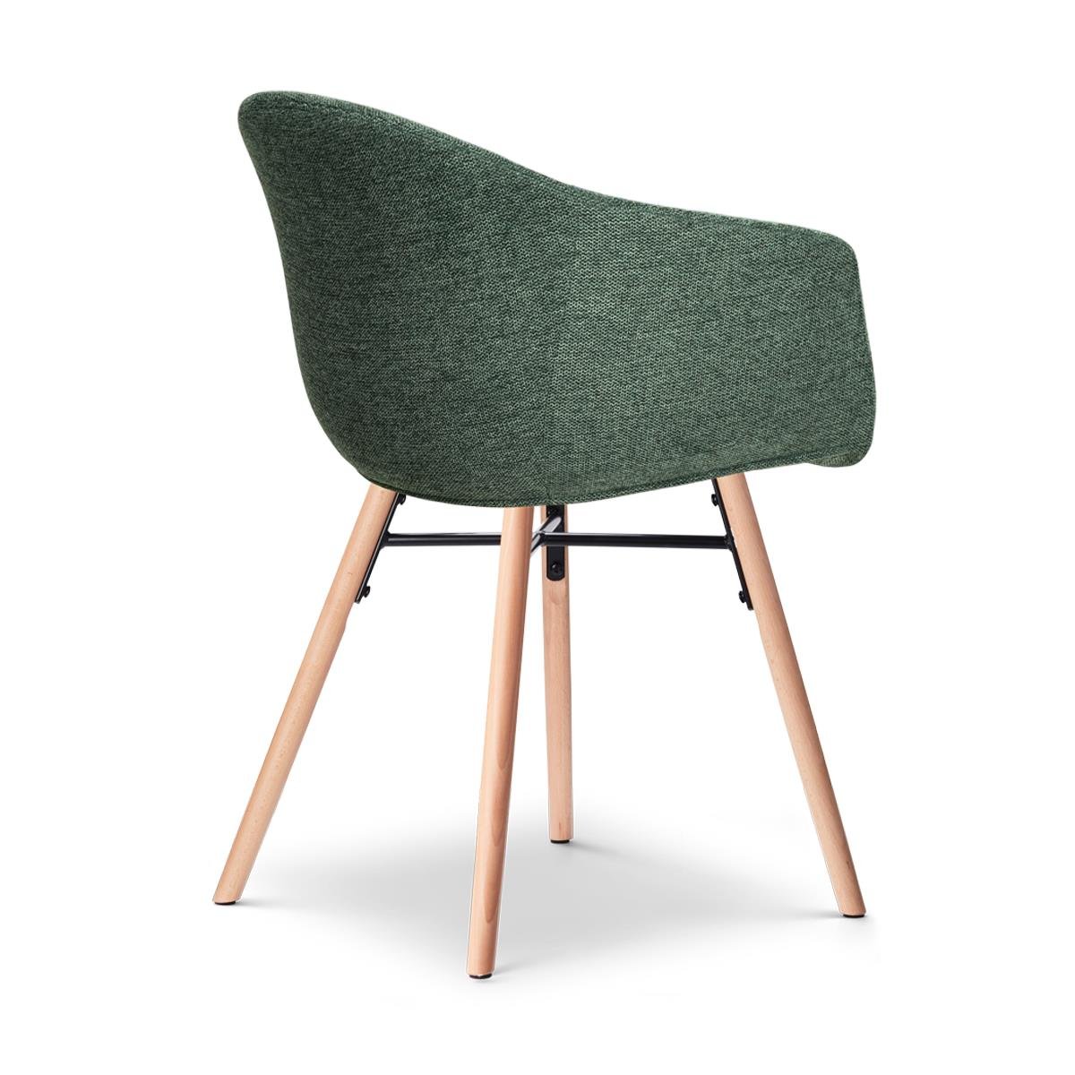 Nolon Nena-Otis Eetkamerstoelen Set van 2 - Donkergroen - Houten Poten