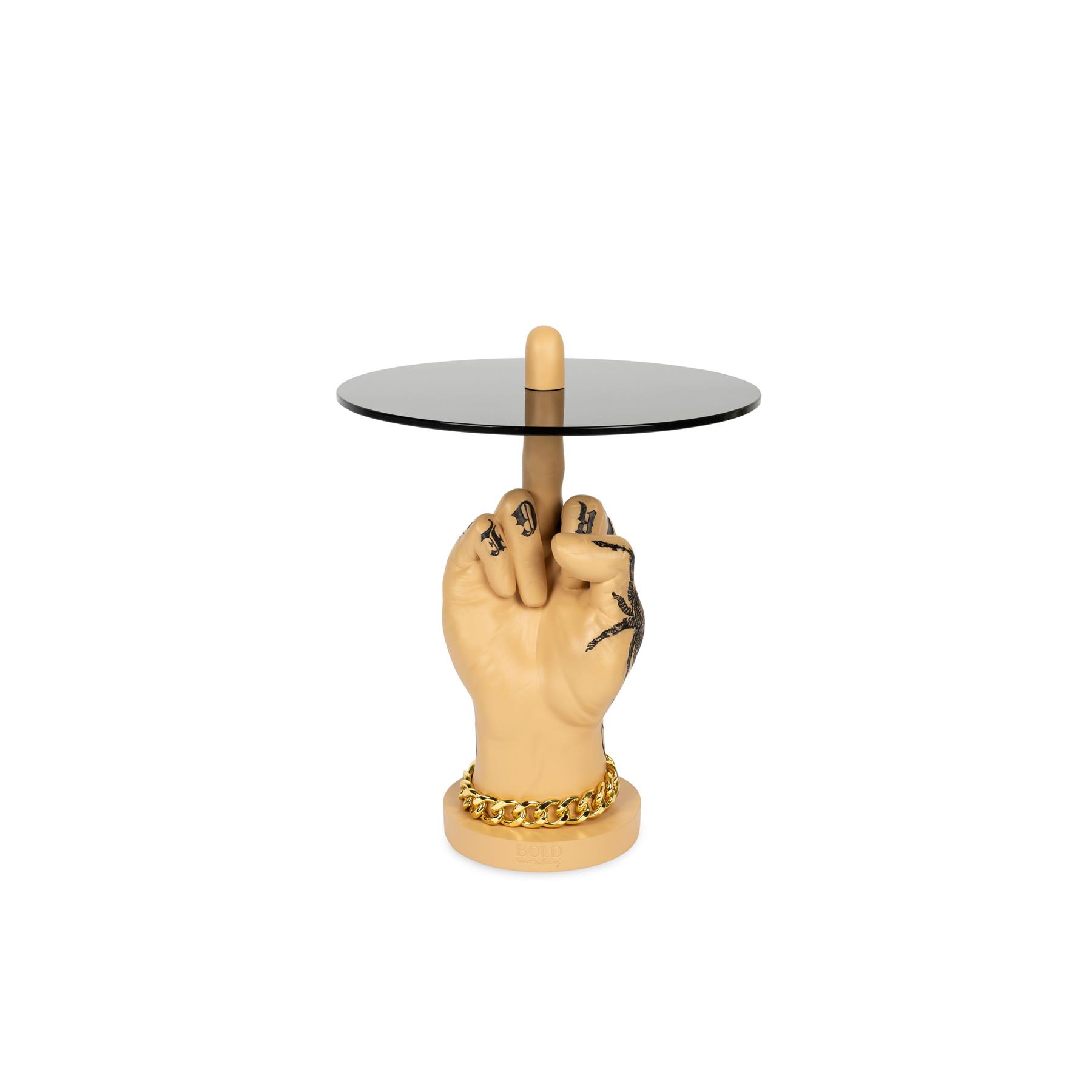 Bold Monkey Fother Mucker bijzettafel leeuw - Beige