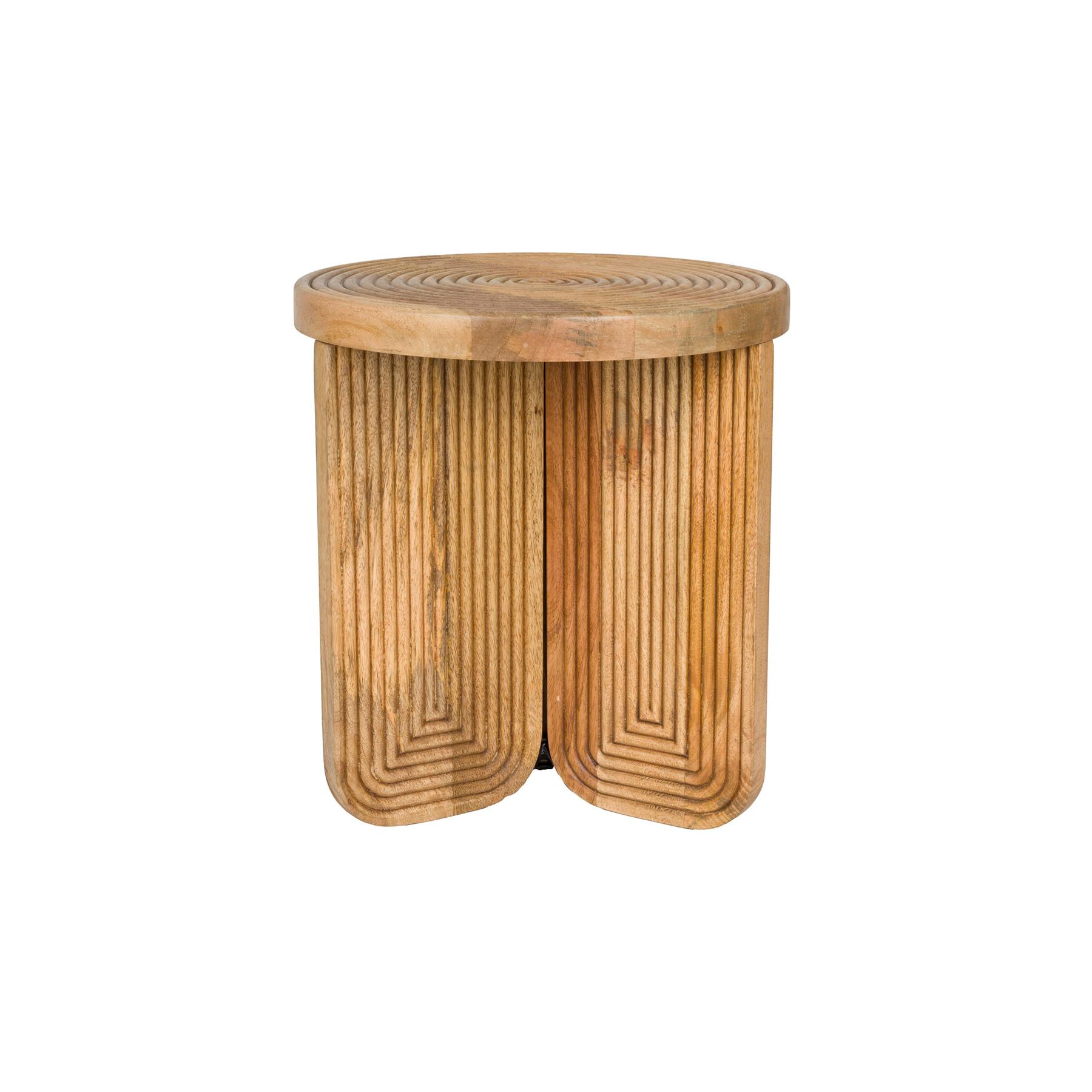 Housecraft Maeze Bijzettafel Hout Rond 40 cm - Bruin