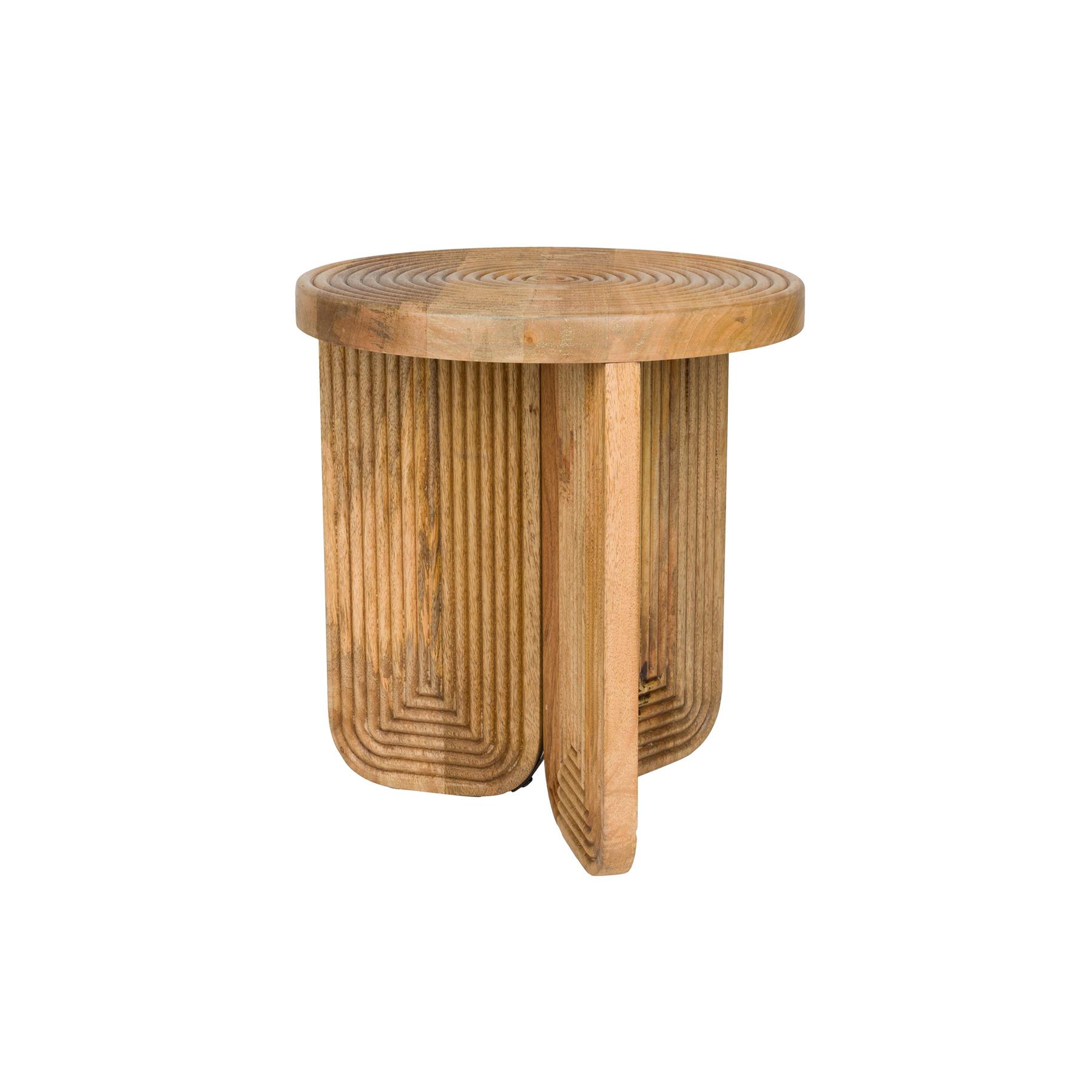 Housecraft Maeze Bijzettafel Hout Rond 40 cm - Bruin