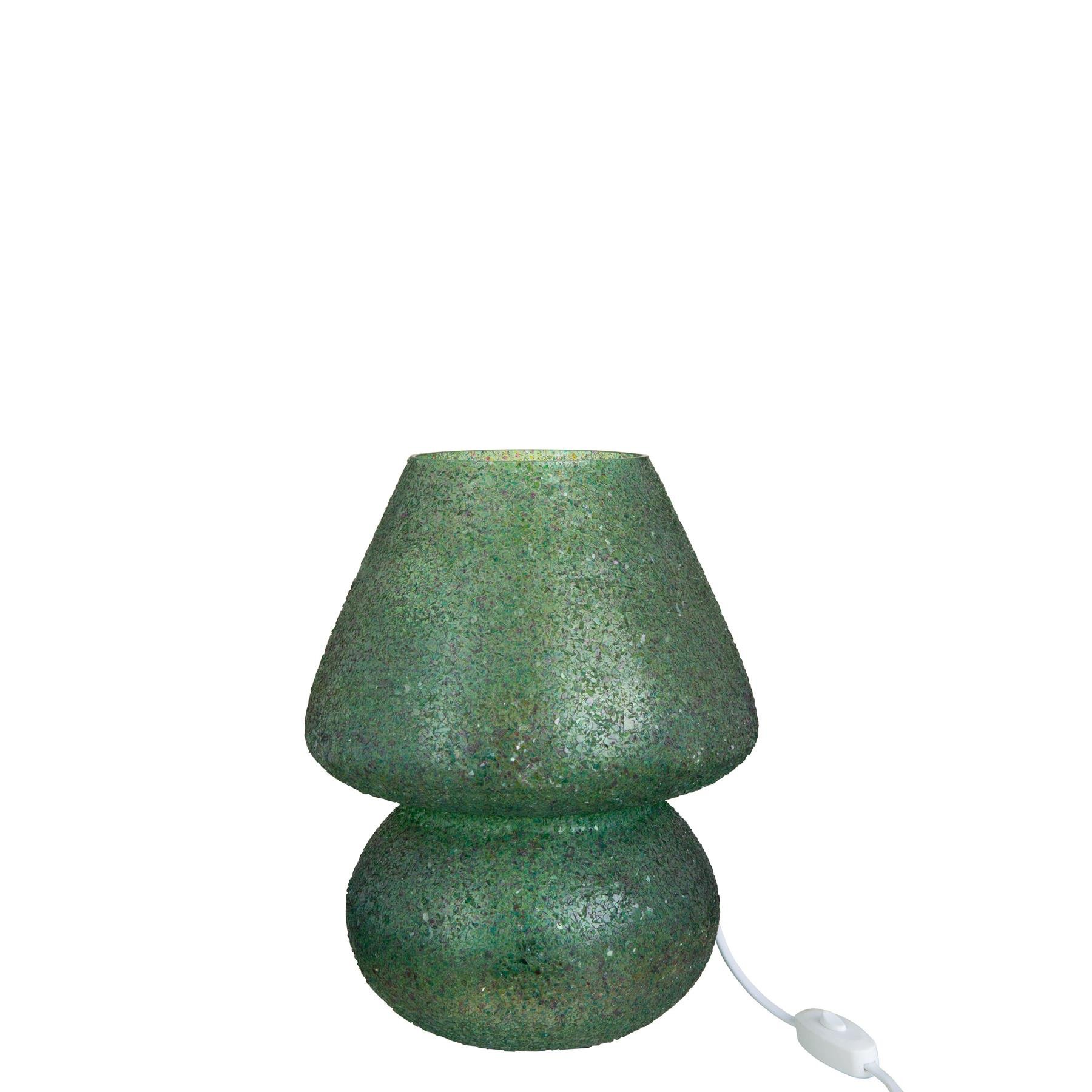 J-Line - Tafellamp Tom Glas Groen - 23x23x30cm