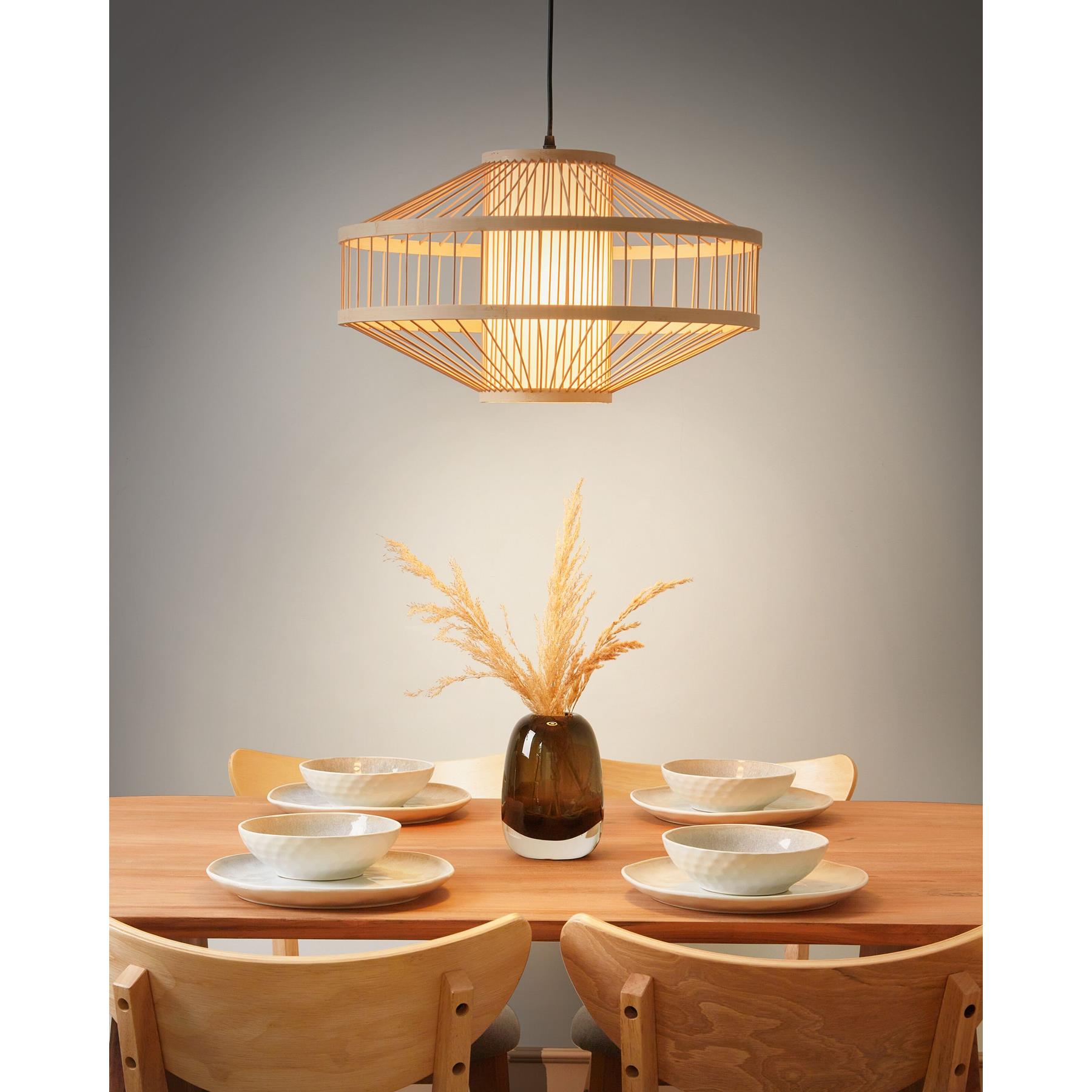 Beliani - KARAJ - Hanglamp - Natuurlijk - Bamboe