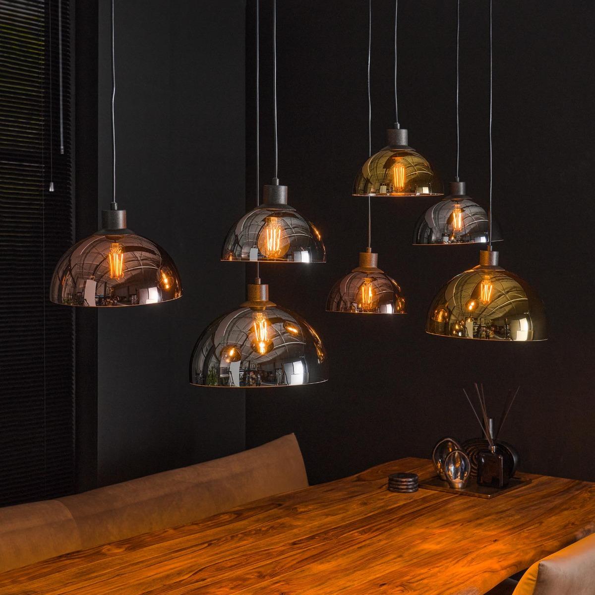 AnLi Style Hanglamp 4+3 disk glass tricolore
