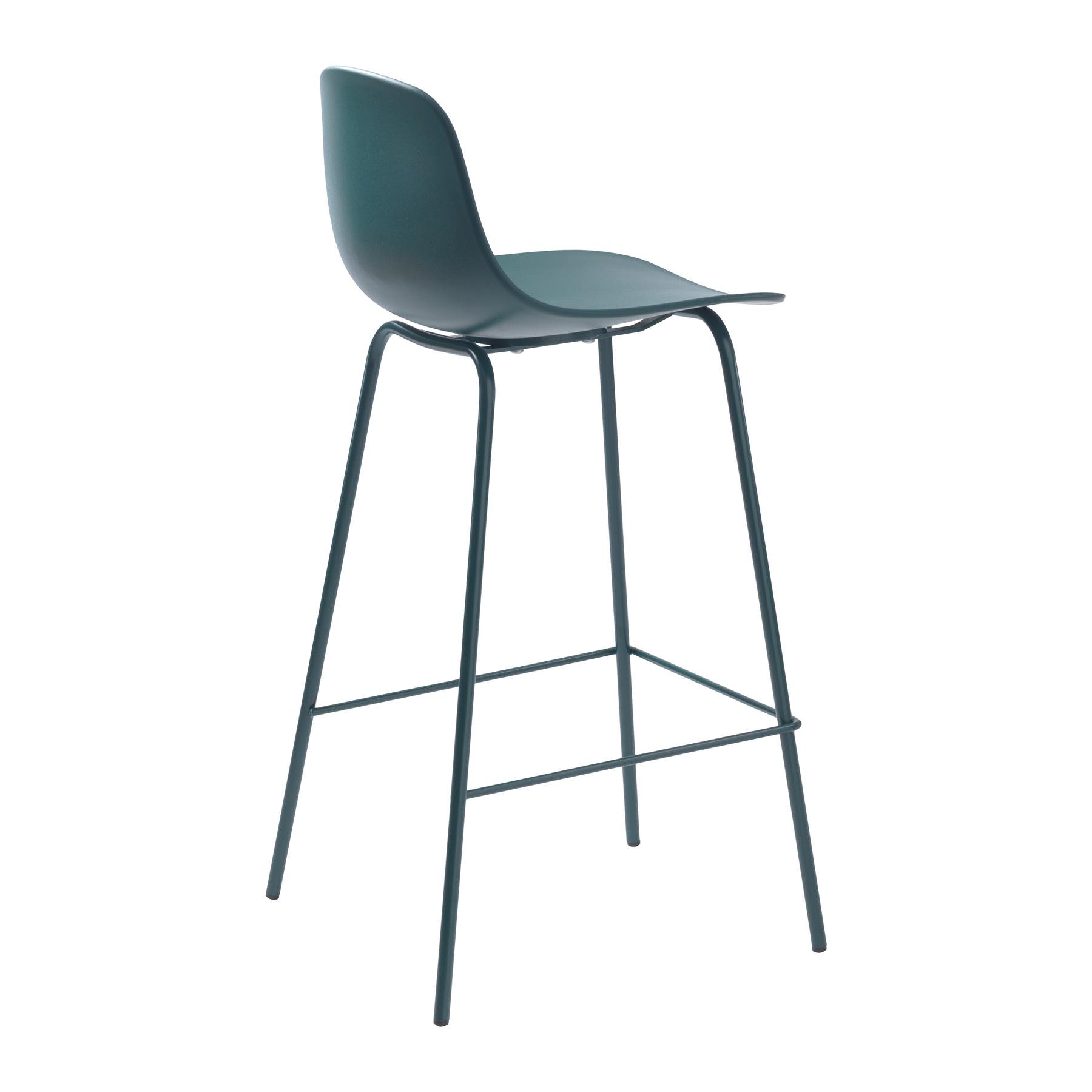by fonQ Keen Barkruk H 67,5 cm - Petrol Blauw