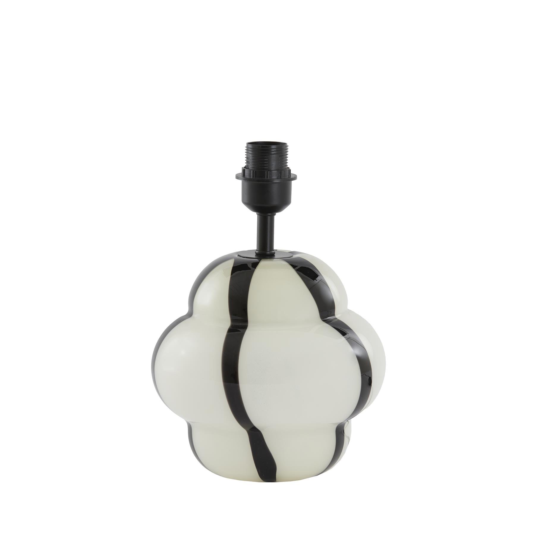 Light&living Lampvoet Ø22x28 cm YLIEN glas crème-zwart+zwart