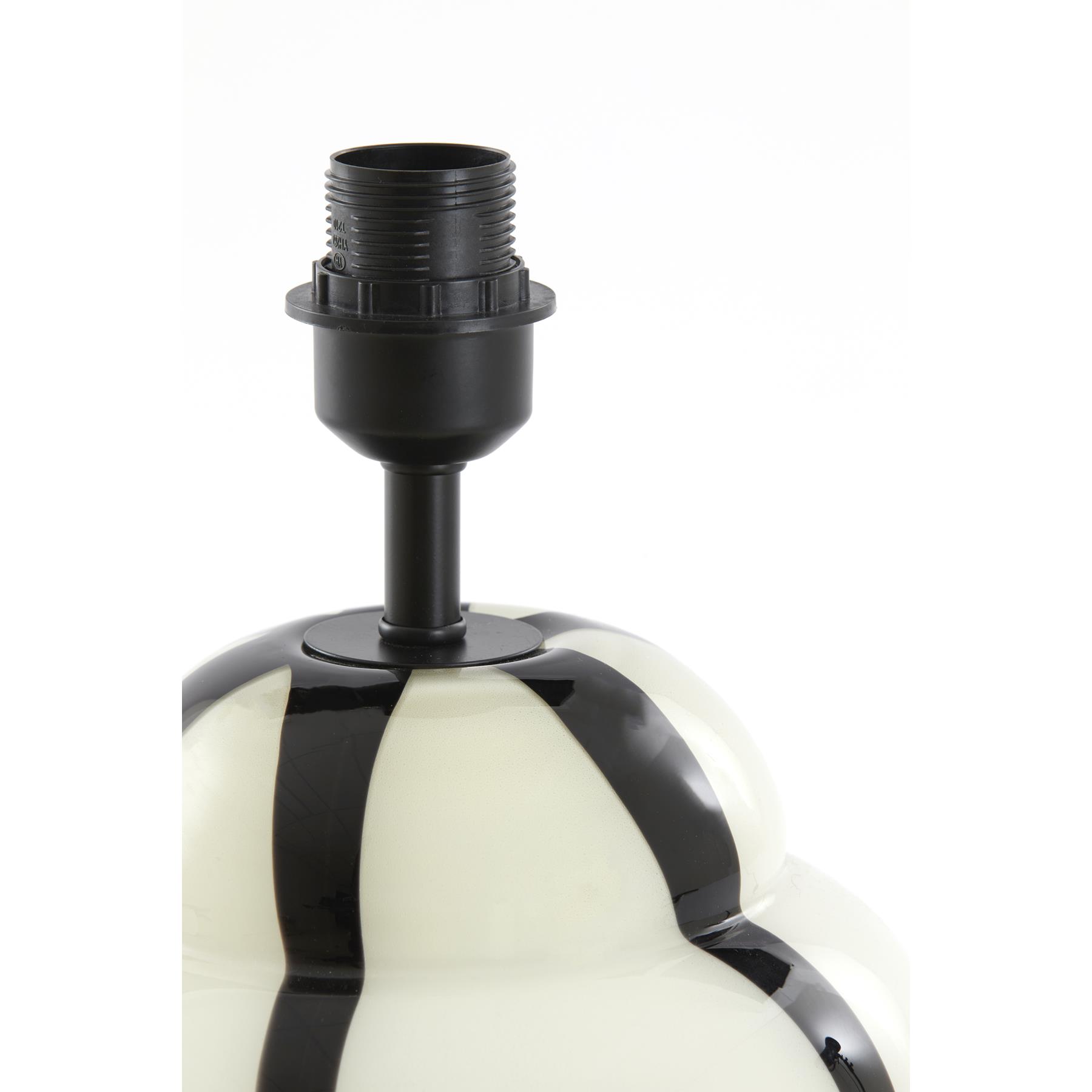 Light&living Lampvoet Ø22x28 cm YLIEN glas crème-zwart+zwart