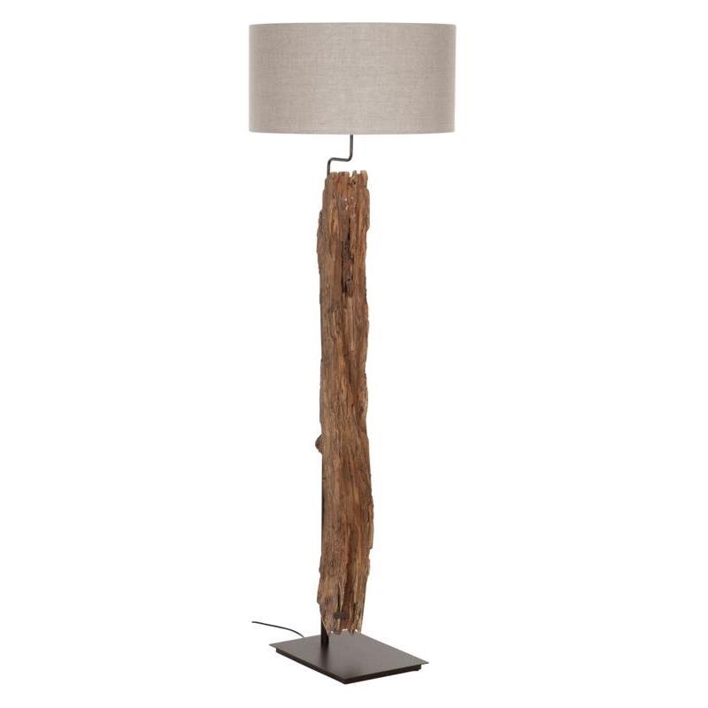 MUST Living Floorlamp Contemporary,170-180xØ66 cm, linen natural shade