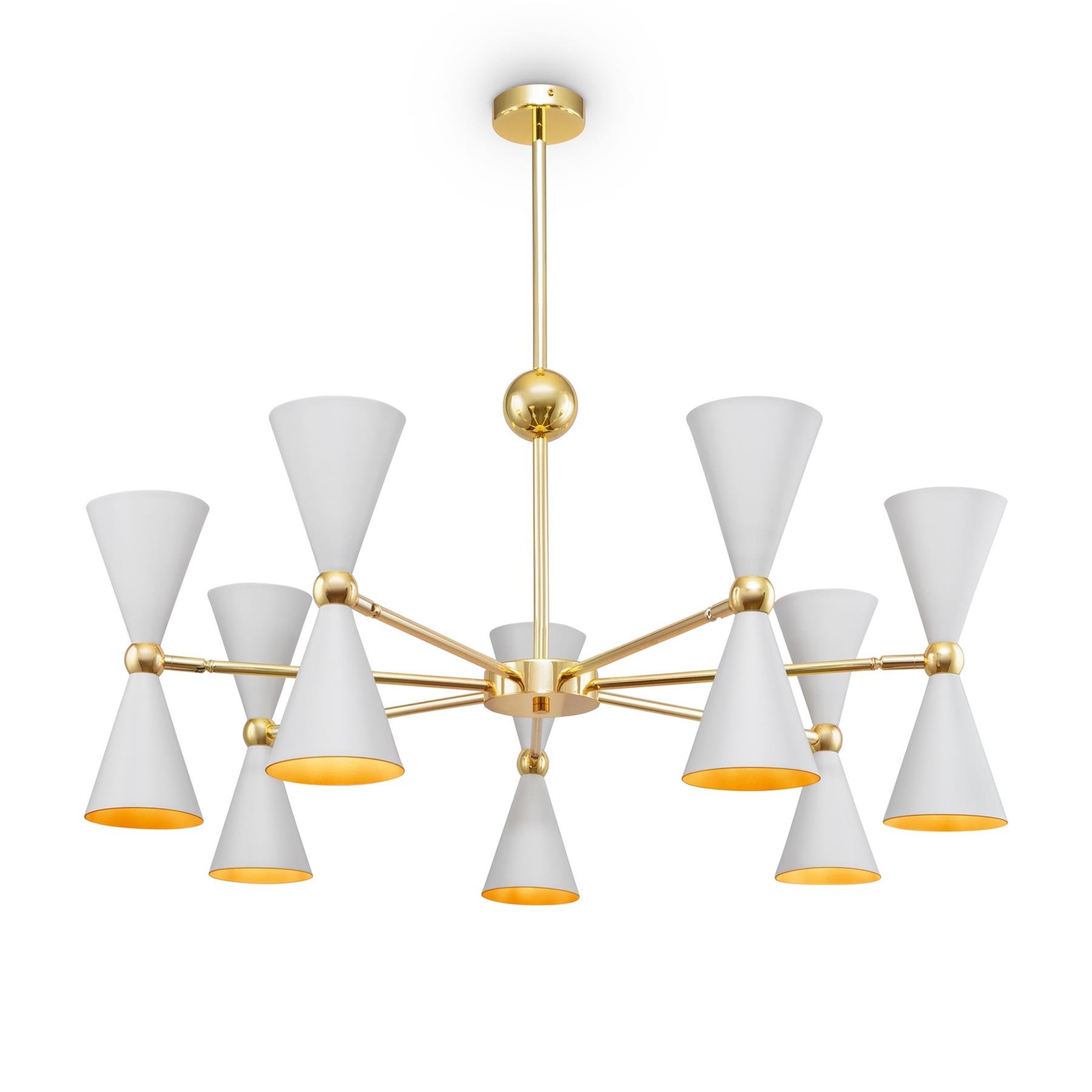 Maytoni - Hanglamp Vesper - Wit met goud - Ø91