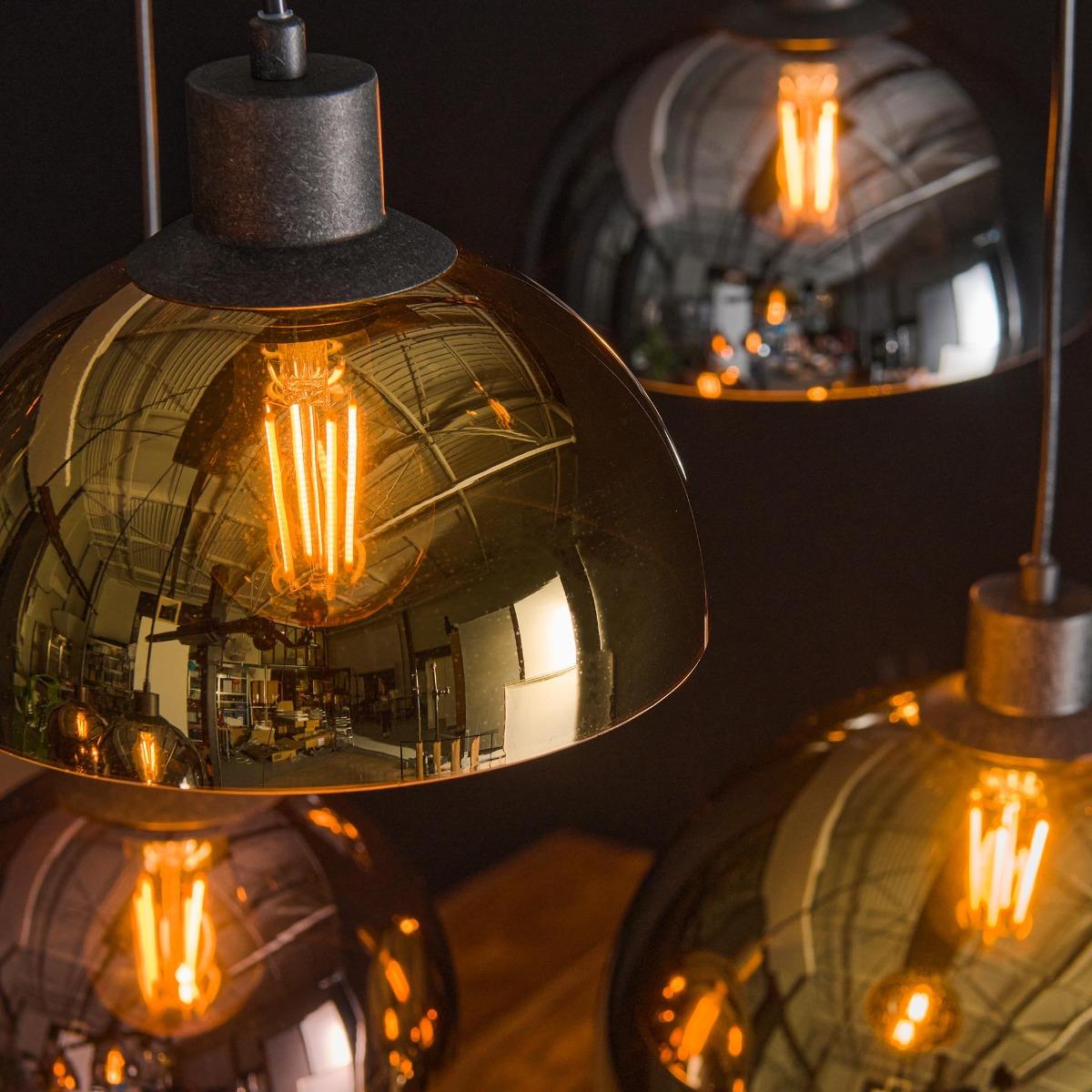 AnLi Style Hanglamp 4+3 disk glass tricolore