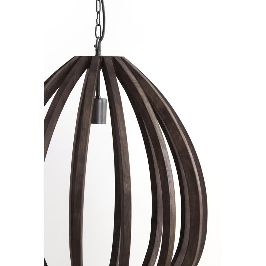 Light&living Hanglamp Ø40x42 cm BARSIA hout donker bruin