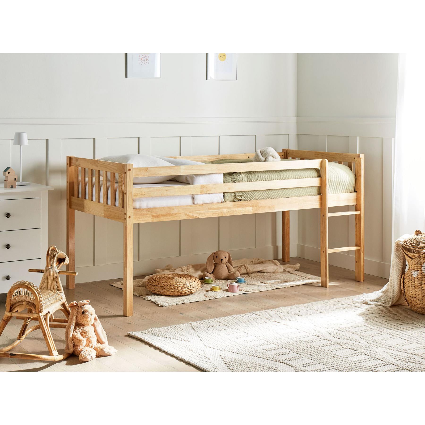 Beliani - PEIPIN - Kinderbed - Lichtbruin - 90 x 200 cm - Hout