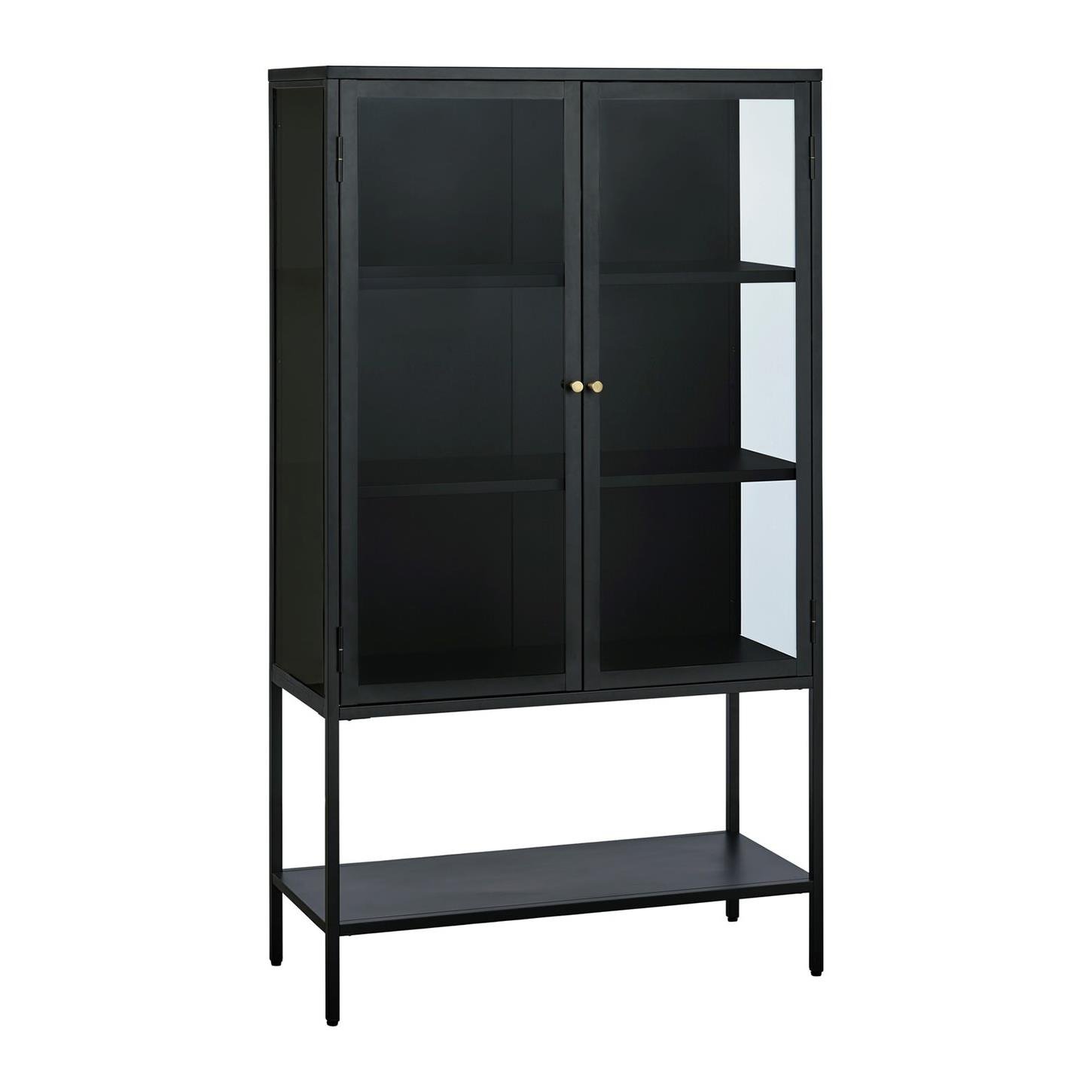 by fonQ Fort Vitrinekast - H 160 cm - Zwart