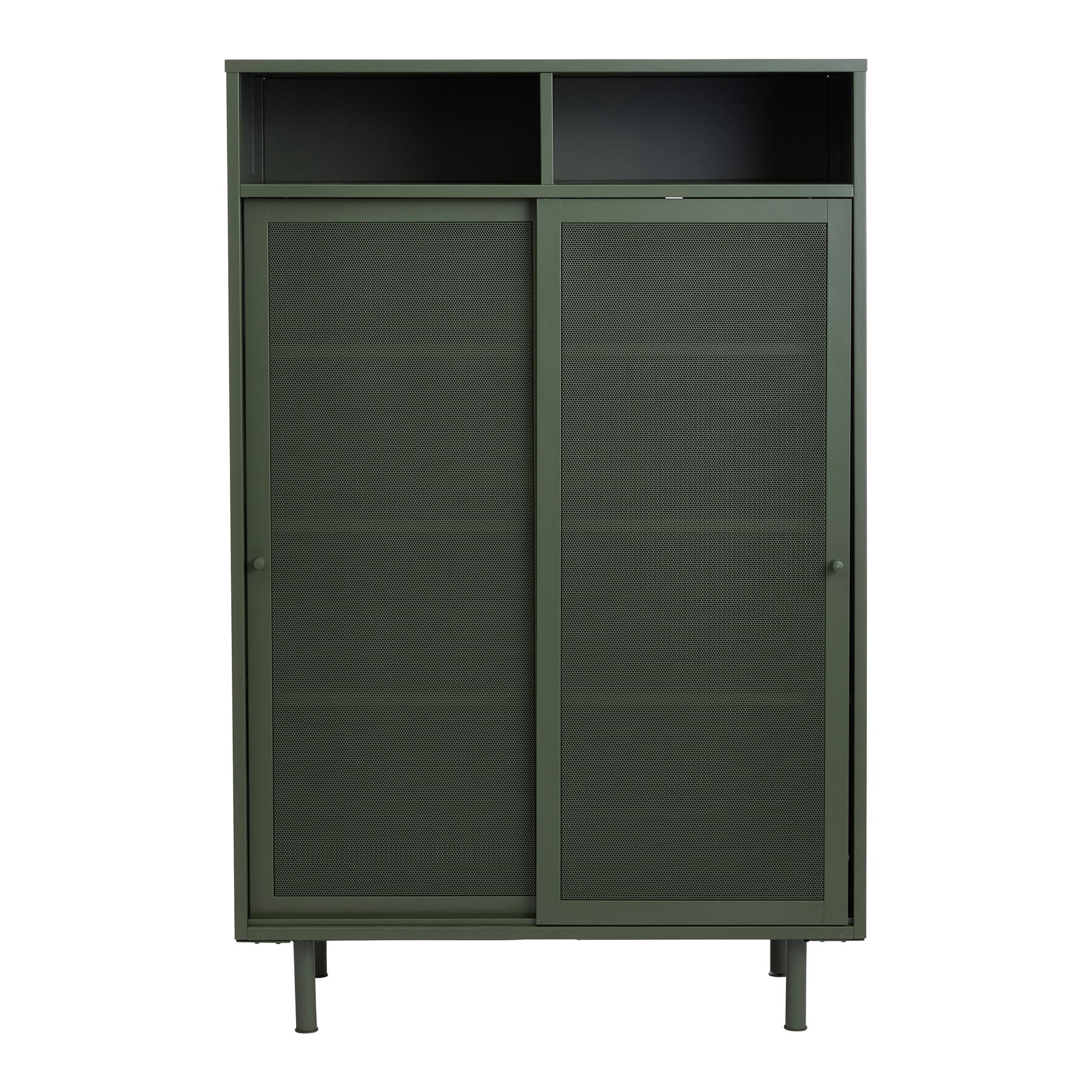 by fonQ Tibbe Opbergkast - H 140 cm - Olijfgroen