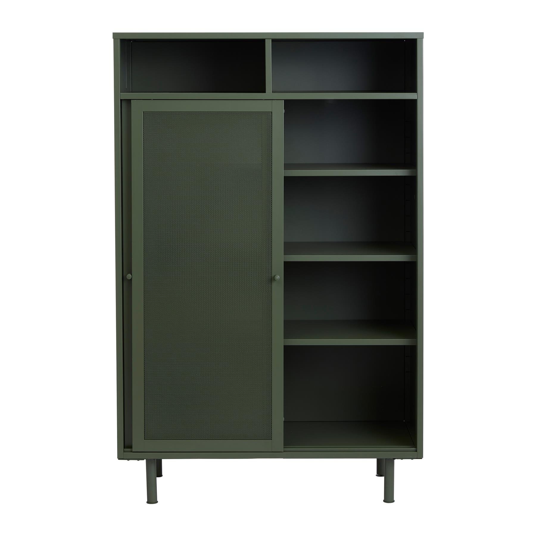 by fonQ Tibbe Opbergkast - H 140 cm - Olijfgroen