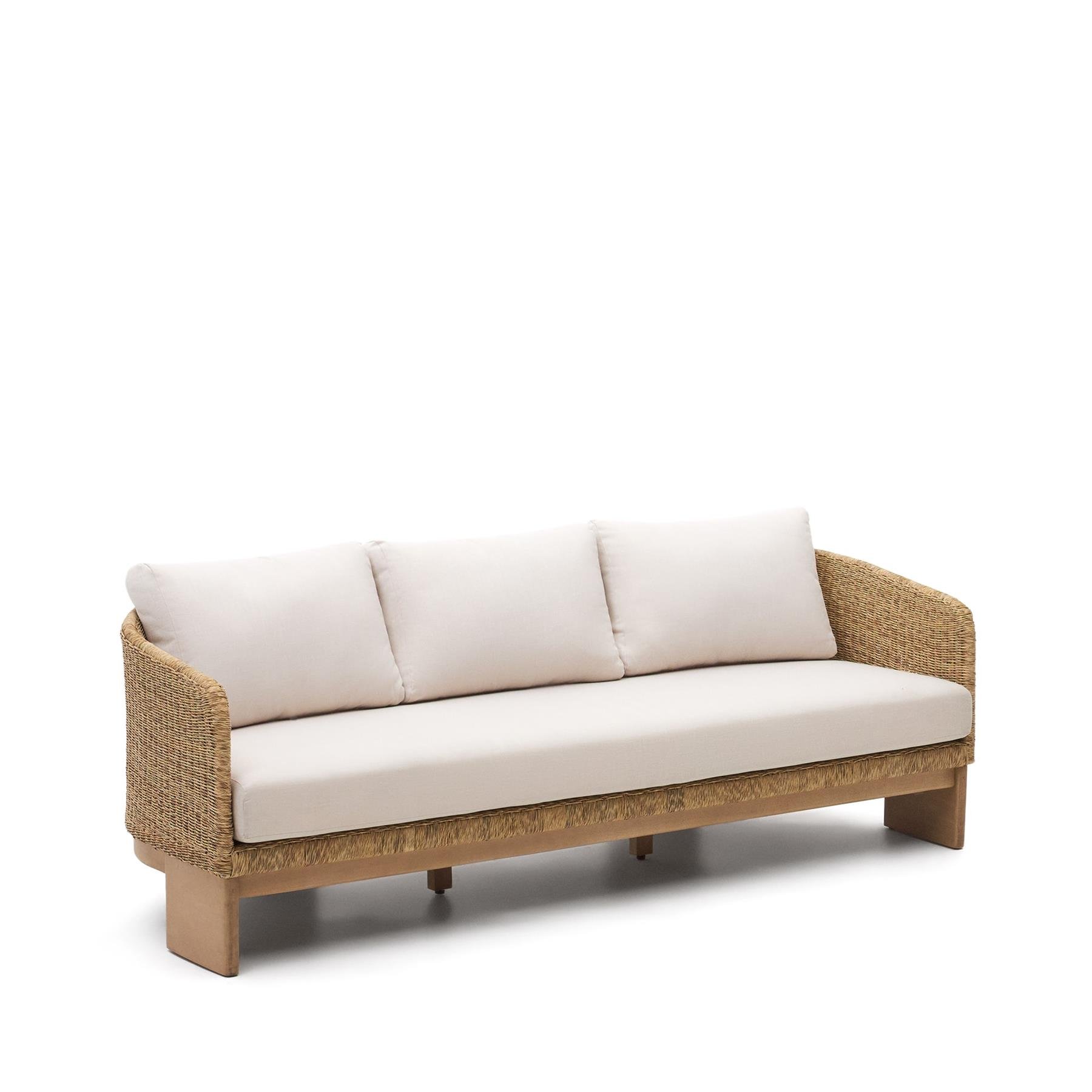 Kave Home - 3-zitsbank Xoriguer van synthetisch rotan en FSC 100%