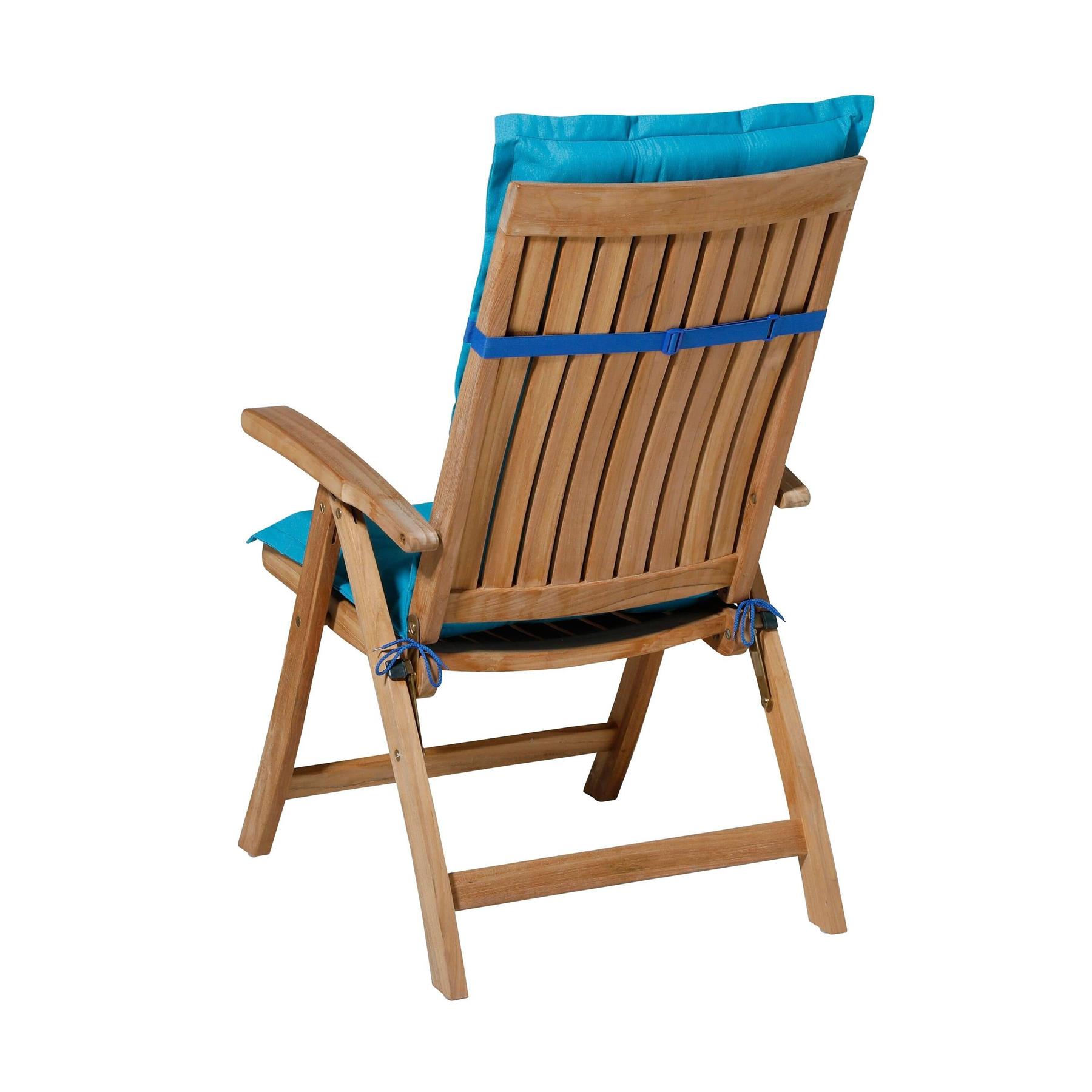 Madison - Tuinkussens Hoge Rug Panama Aqua - 123x50 - Blauw