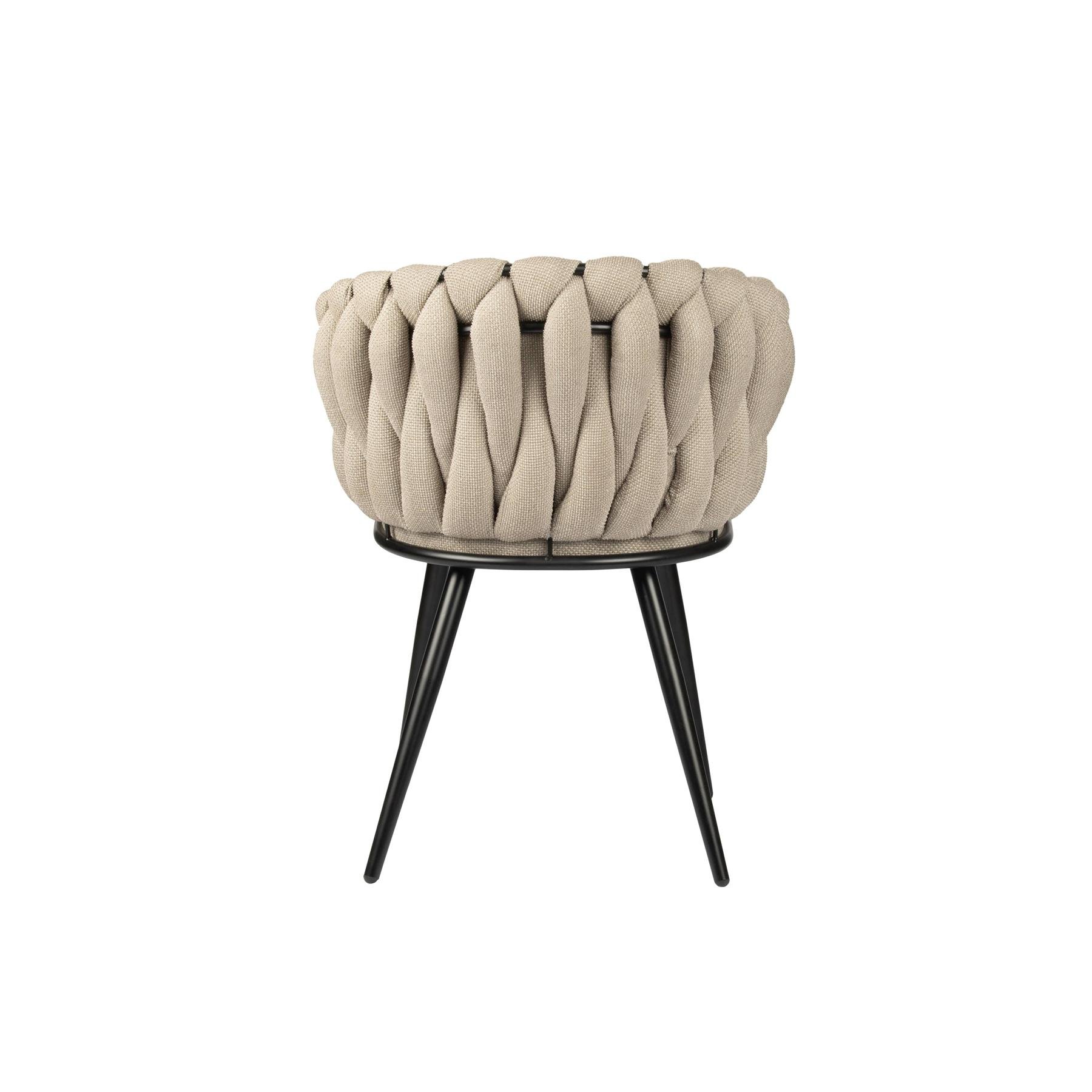 Pole to Pole Knot Eetkamerstoel - Geweven Stof - Beige