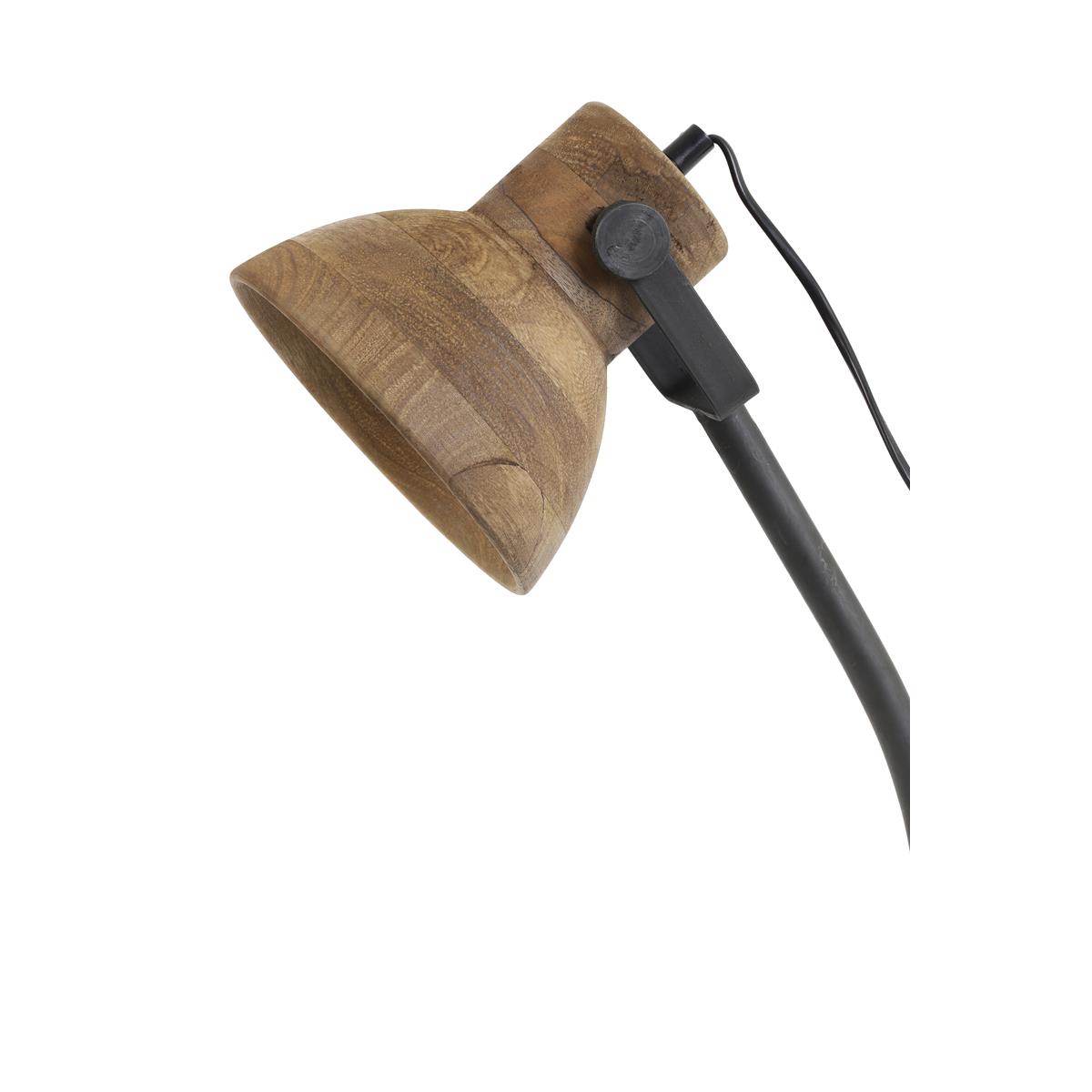 Light&living Bureaulamp 30x18x64 cm IMBERT hout bruin+mat zwart