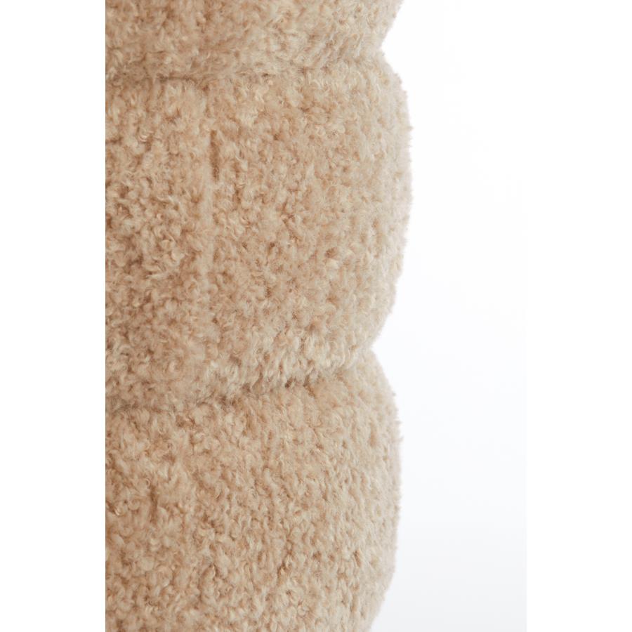 Light & Living Light&living Poef Ø40x45 cm JOBBI beige+mat zwart