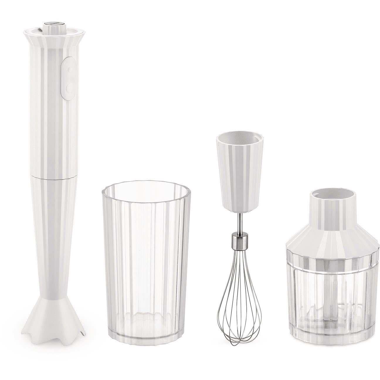 Alessi Staafmixer Set Plissé - Wit - Michele de Lucchi - MDL10S W