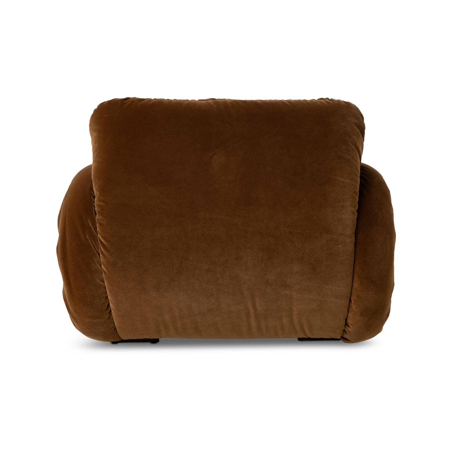 HKliving Arc Lounge Fauteuil Royal Velvet - Caramel