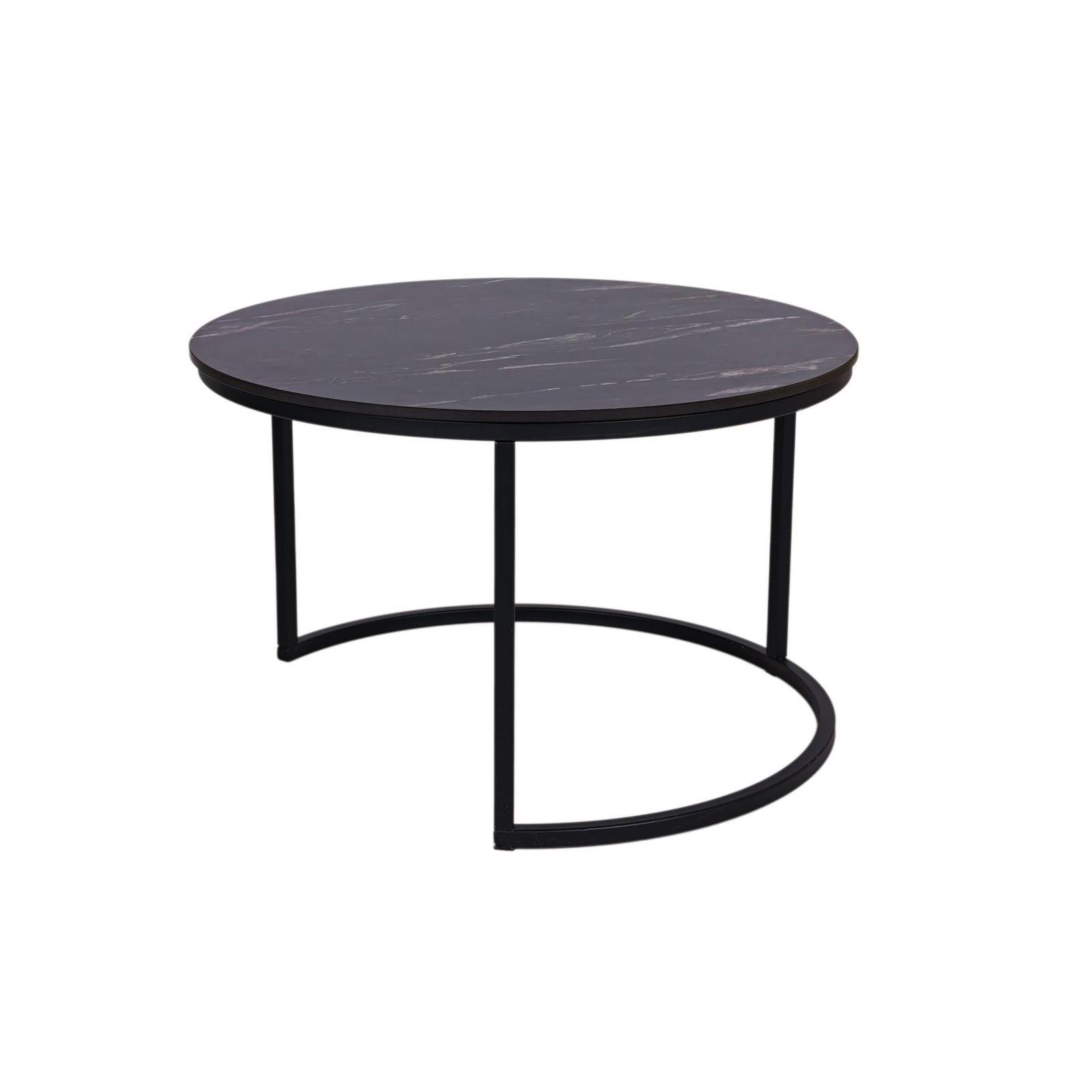 MaximaVida rond tafelblad Firenze 45 cm - zwart HPL marmer look