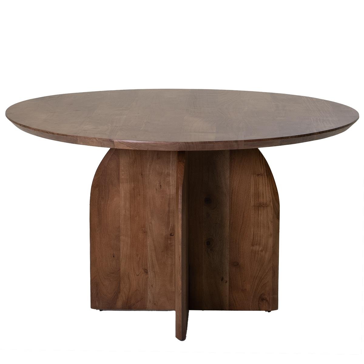 Giga Meubel - Eettafel Rond Ø130cm - Bruin Acaciahout - Danae
