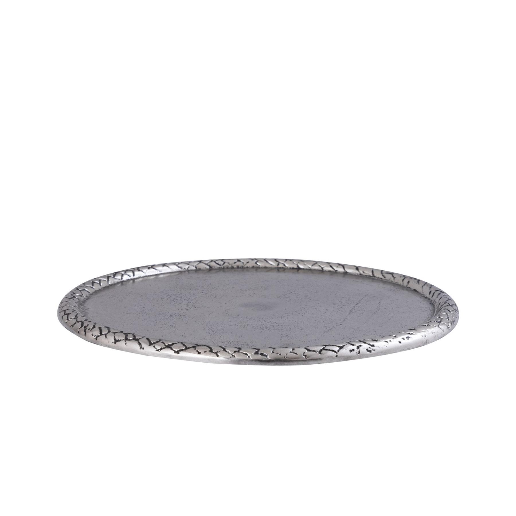 PTMD Plateau Fahdi - 30x30x2 cm - Aluminium - Zilver