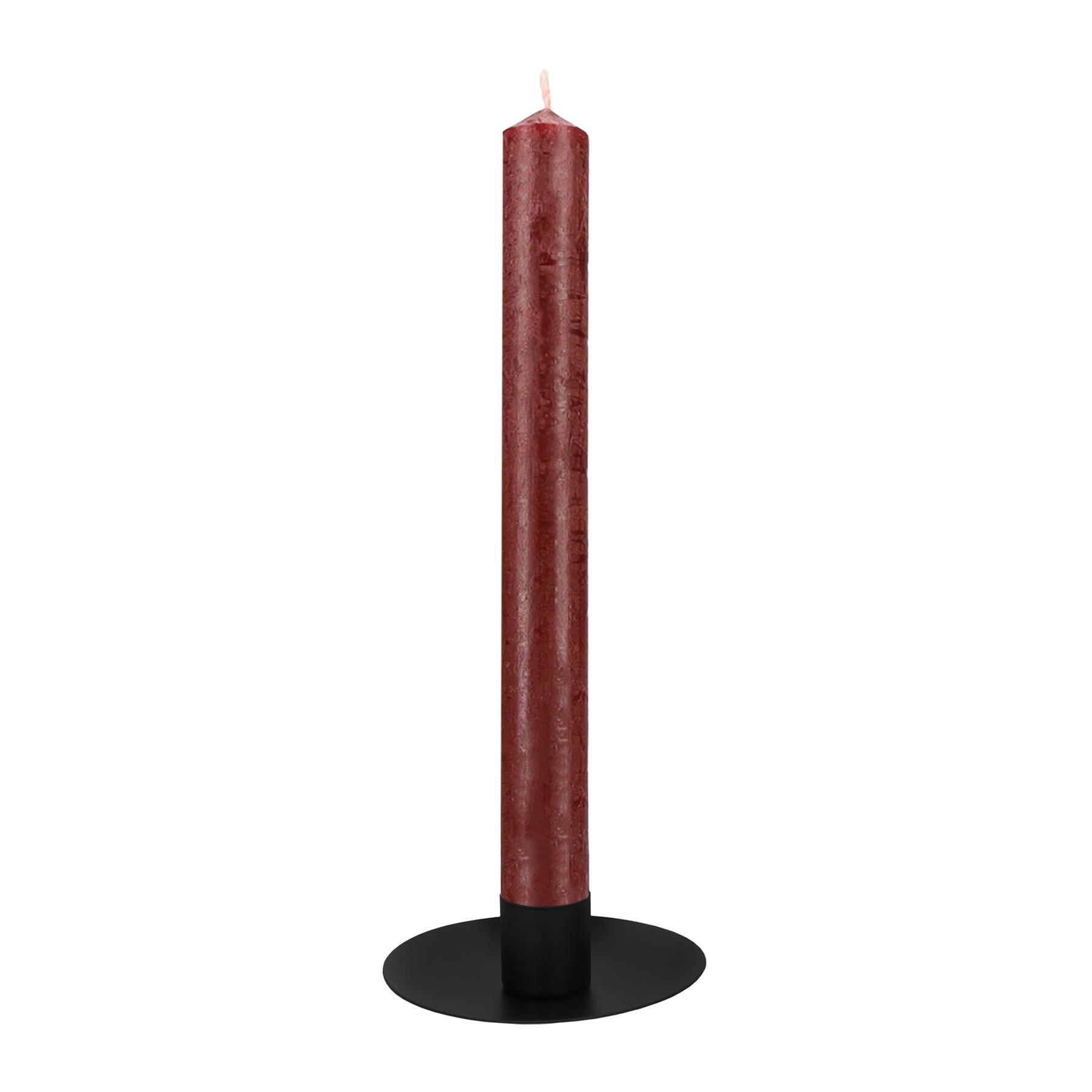 QUVIO Kaarsenstandaard rond -10 x 3 cm - Metaal - Zwart