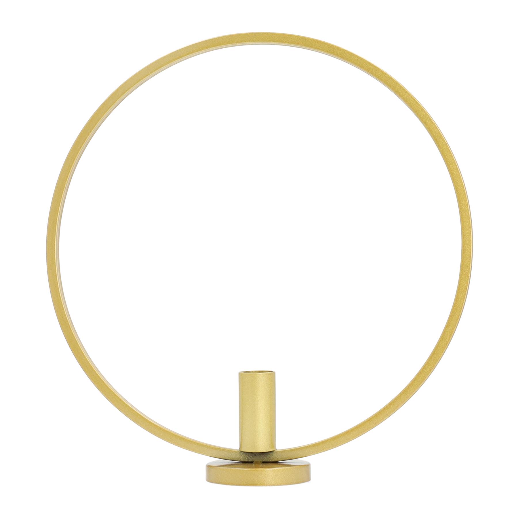 QUVIO Kandelaar - Rond - 29 cm - Metaal - Goud