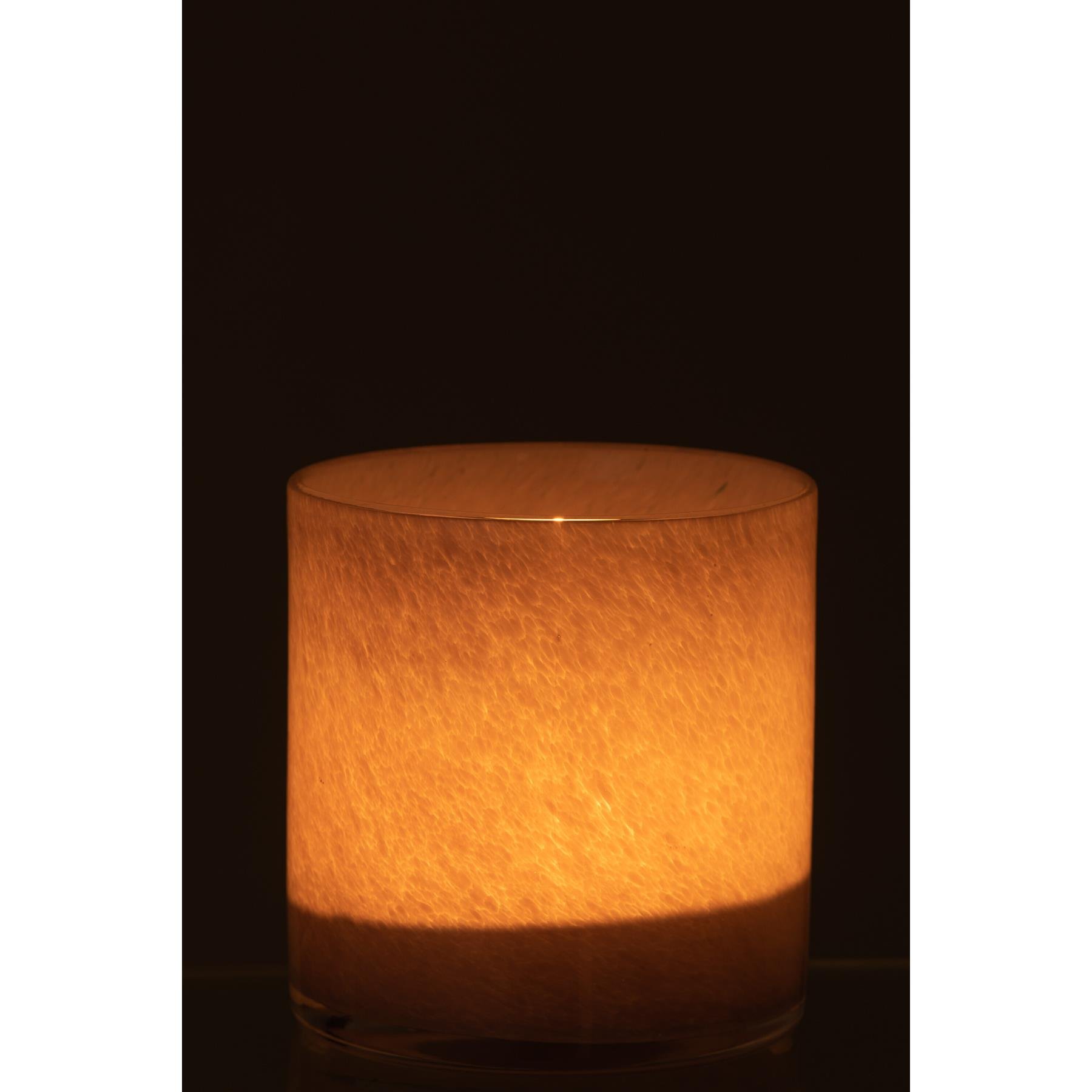J-Line windlicht Jade - glas - lichtpaars - medium