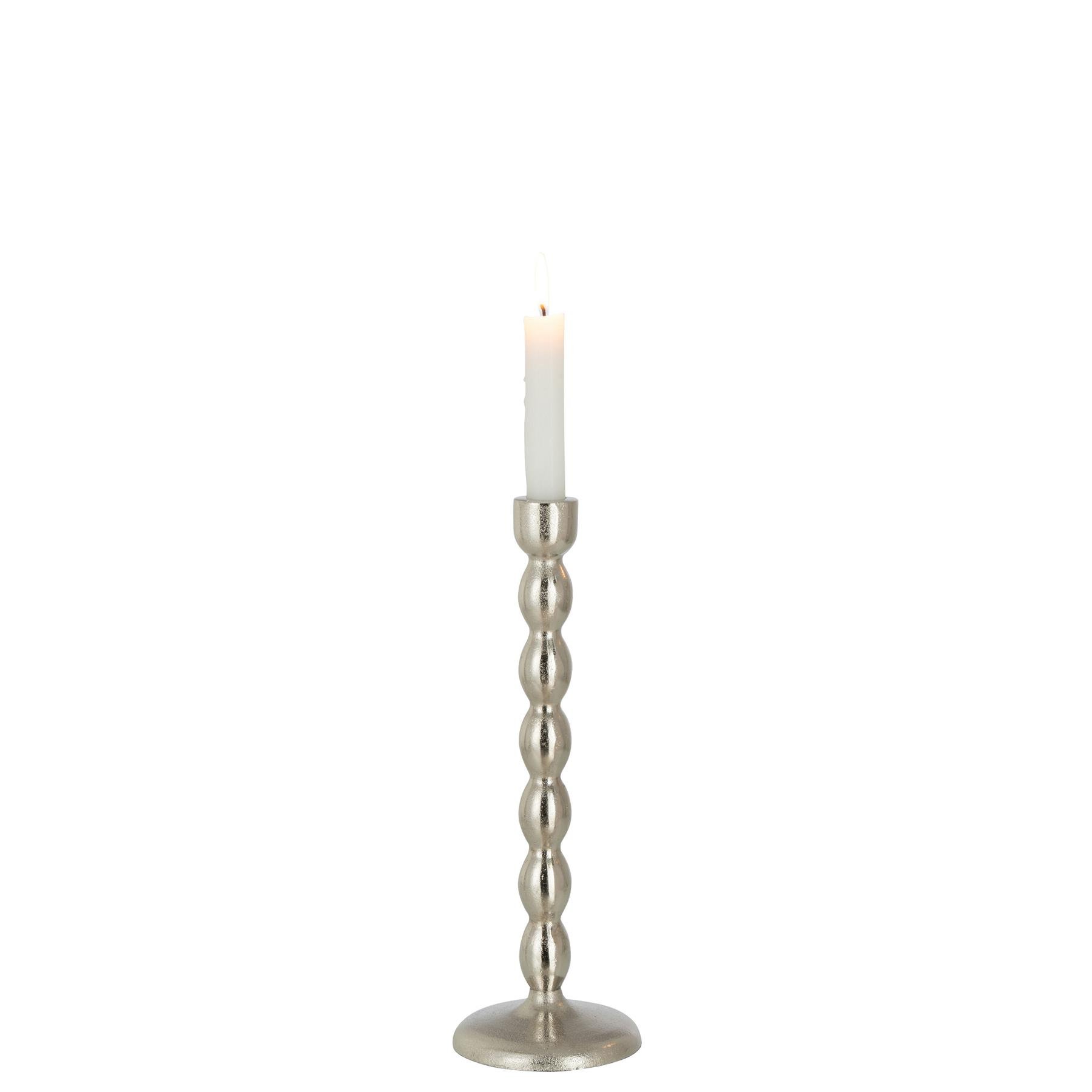 J-Line kandelaar Bollen Mat - aluminium - zilver - small