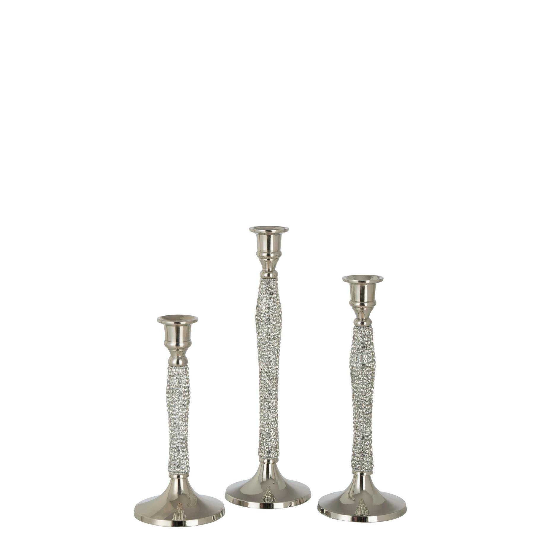 J-Line kandelaar Diamant - aluminium - zilver - large