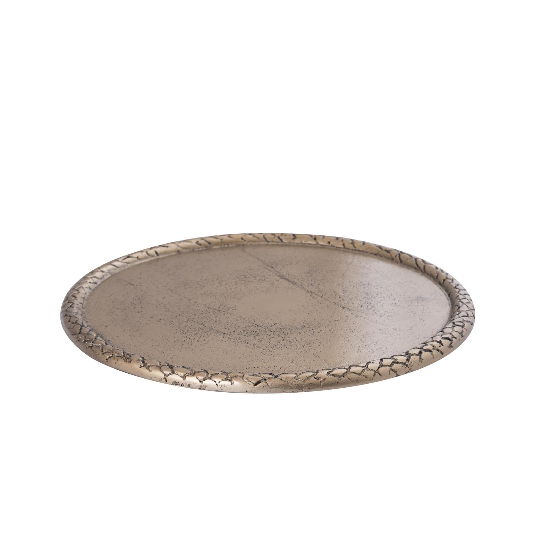 PTMD Plateau Fahdi - 30x30x2 cm - Aluminium - Messing