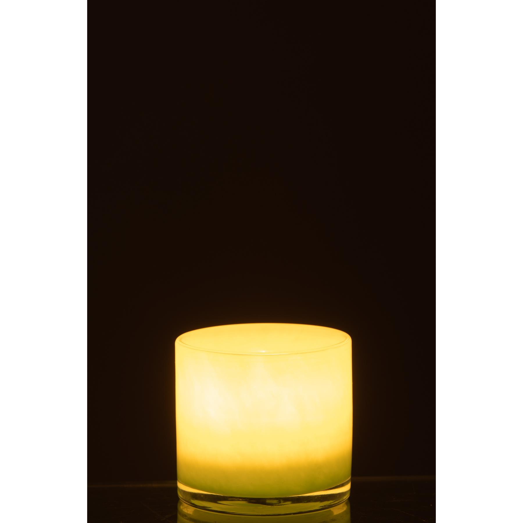 J-Line windlicht Jade - glas - lichtgroen - small