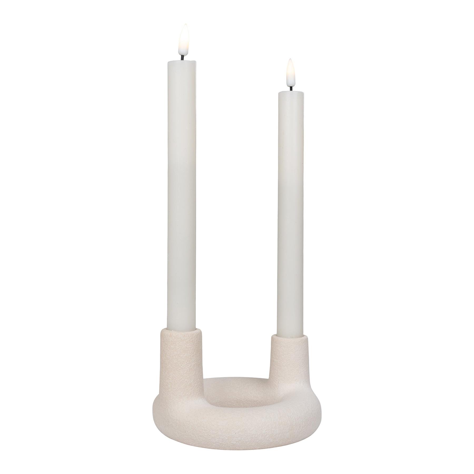 QUVIO Kandelaar beige – Keramiek – Beige