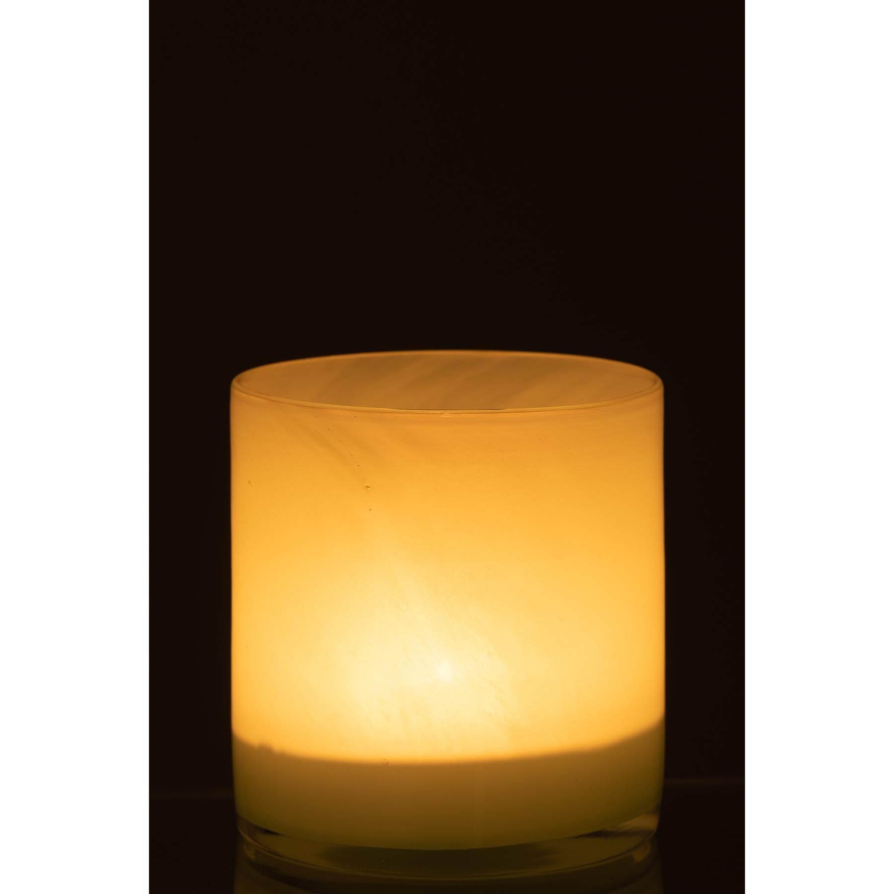 J-Line windlicht Jade - glas - lichtgroen - medium