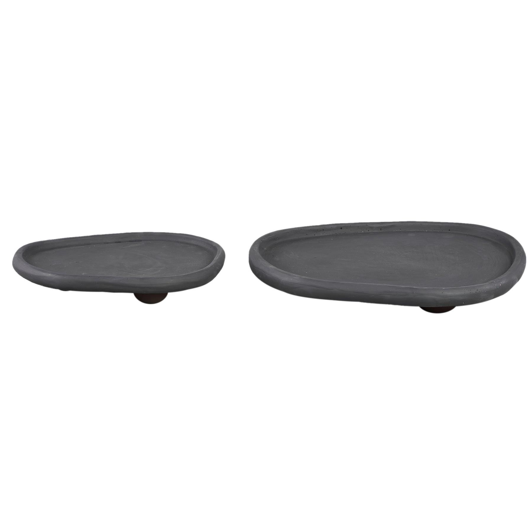 PTMD Plateau Tammy - 39x34x7 cm - Cement - Paars