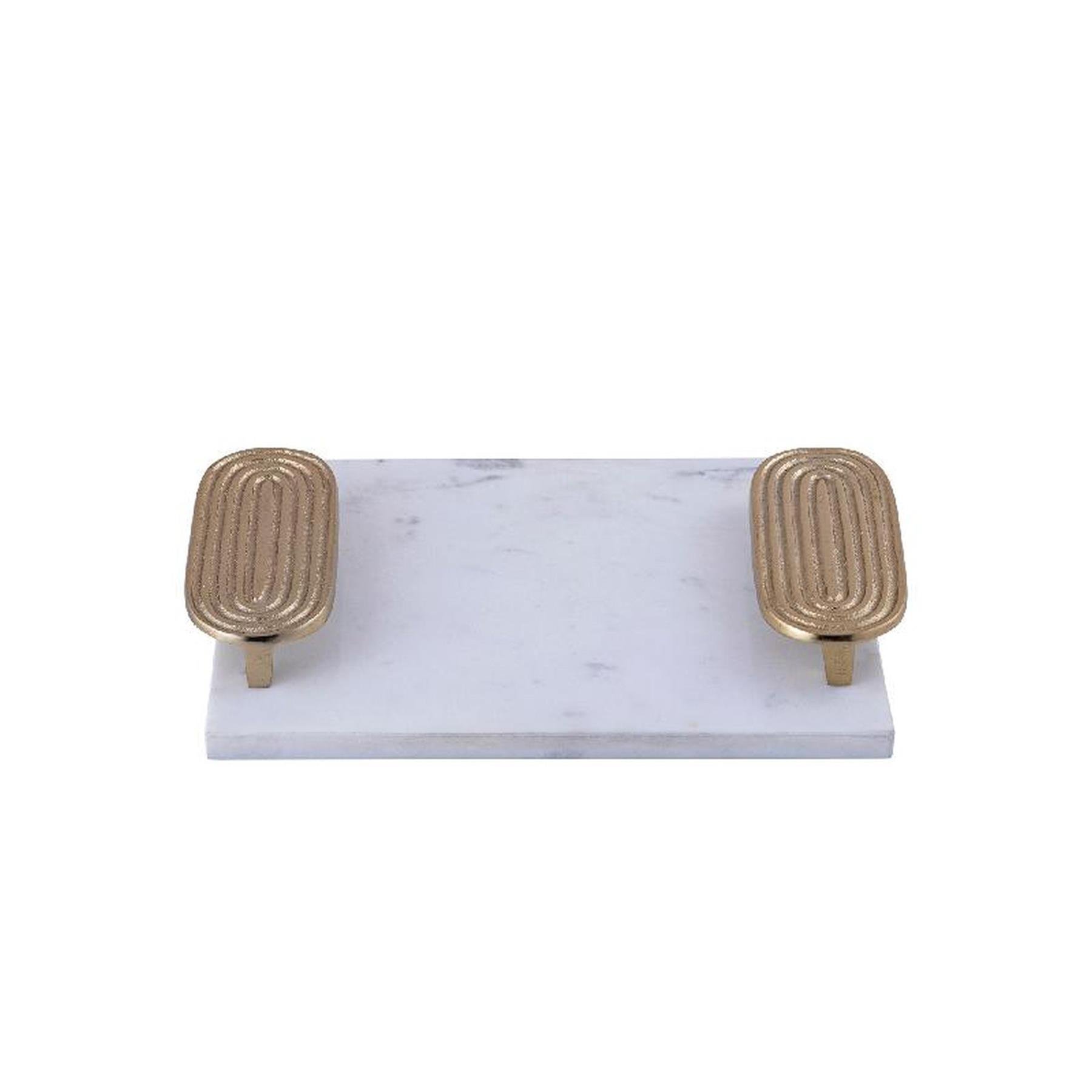 PTMD Plateau Dez - 30x23x5 cm - Marmer - Goud