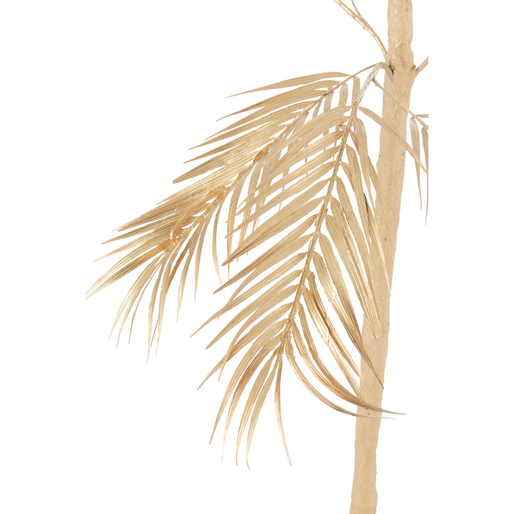 J-Line boom Palm Bladeren 1 Stam - metaal - goud - small